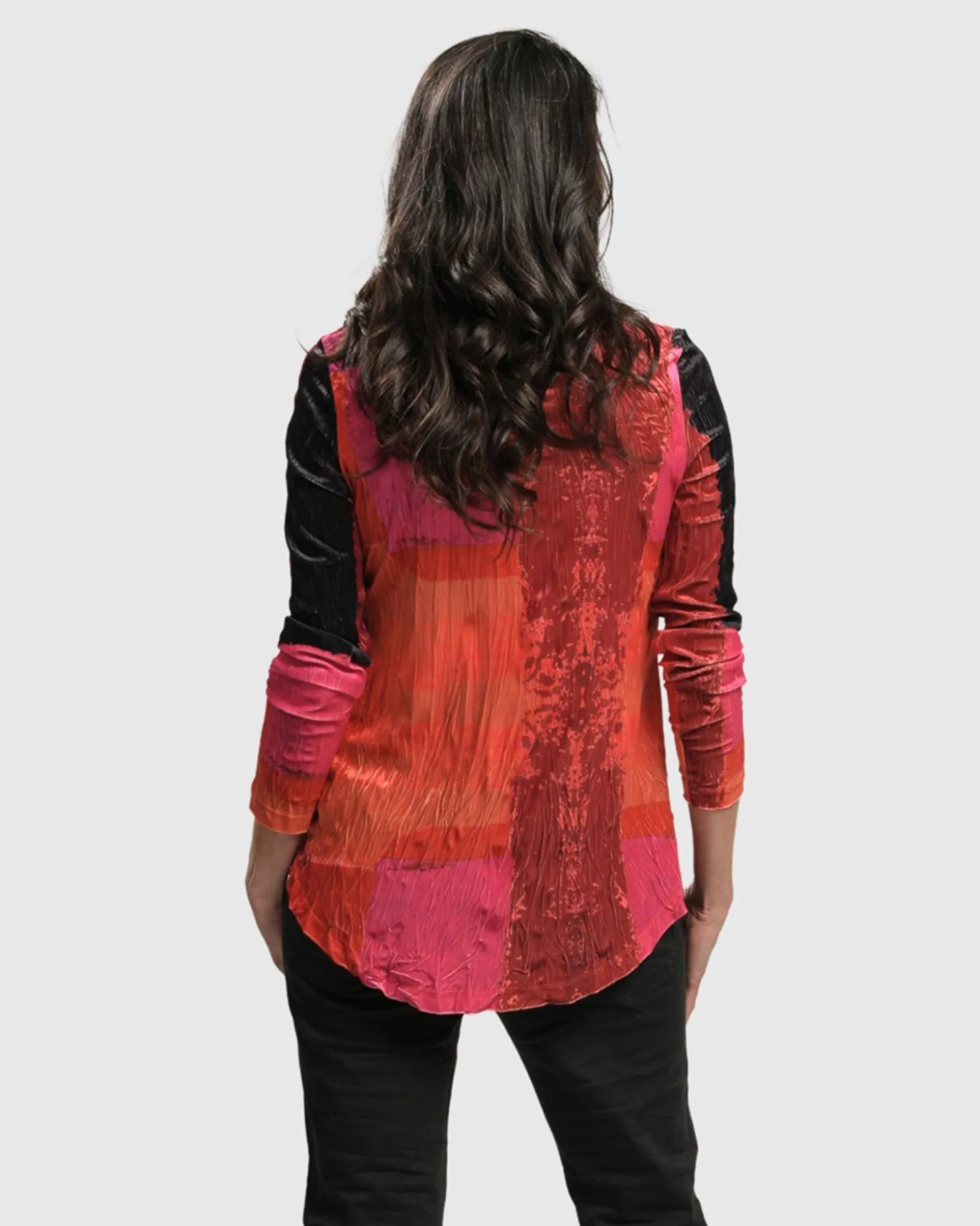 Women Alembika Sunset Strip V Neck Pullover, Magenta
