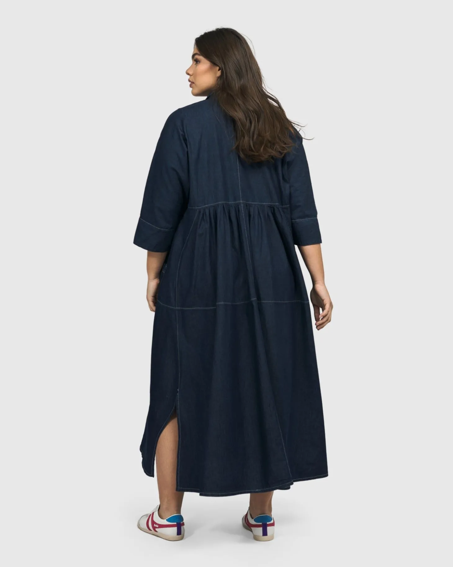 Women Alembika Tacoma Trapeze Dress, Denim