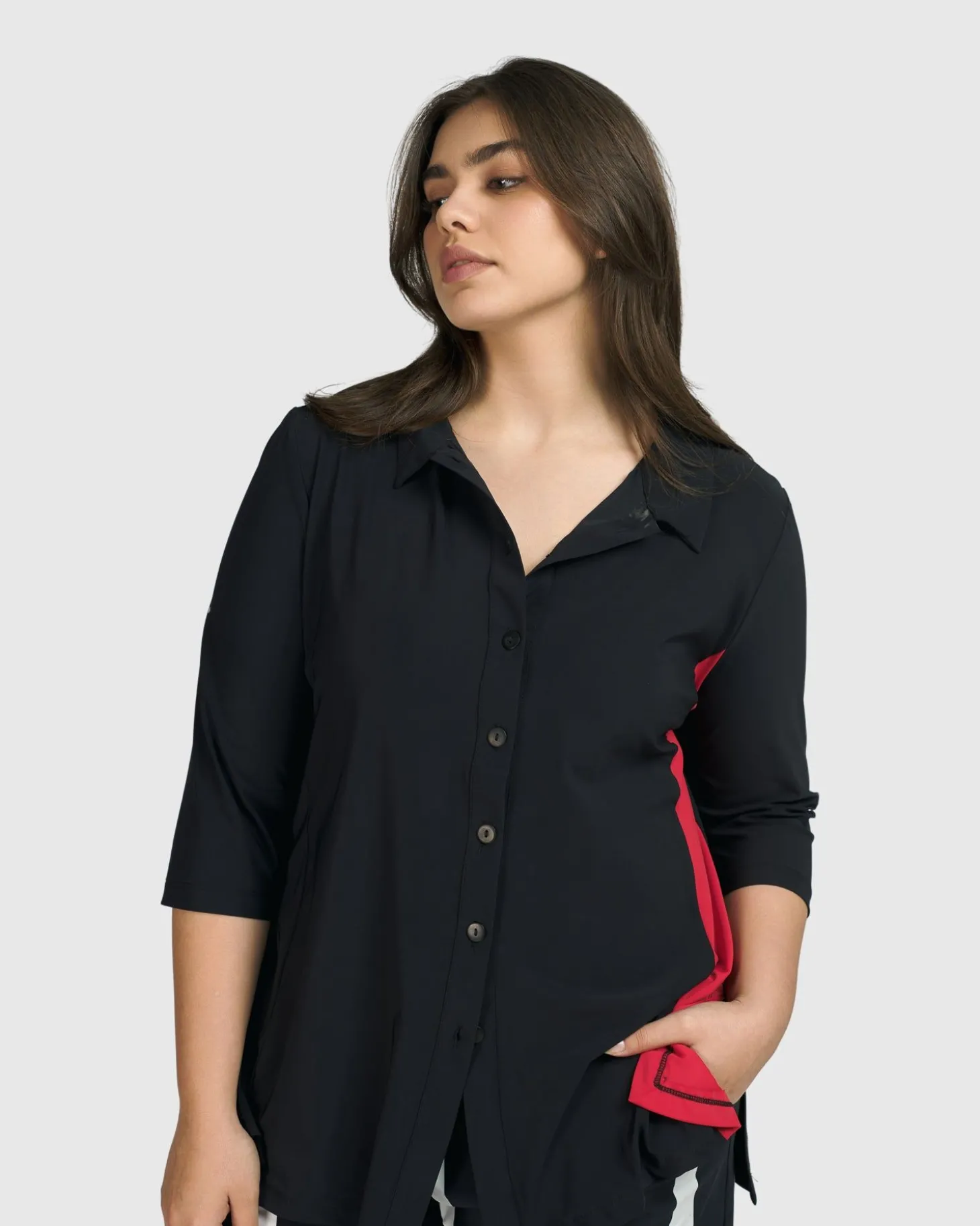 Women Alembika Tekbika Adeline Shirt Jacket, Black