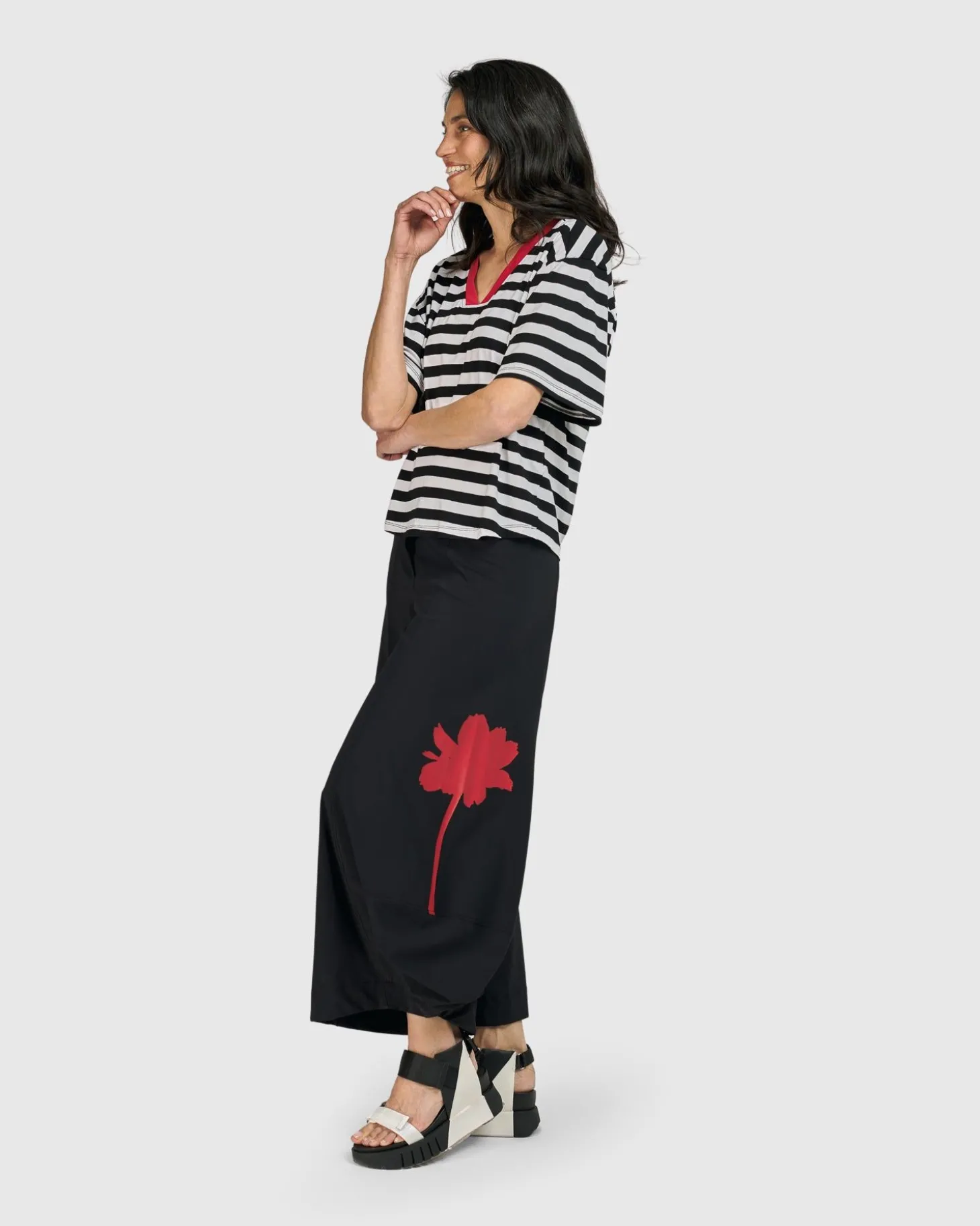 Women Alembika Tekbika Baudelaire Day Tee, Stripes