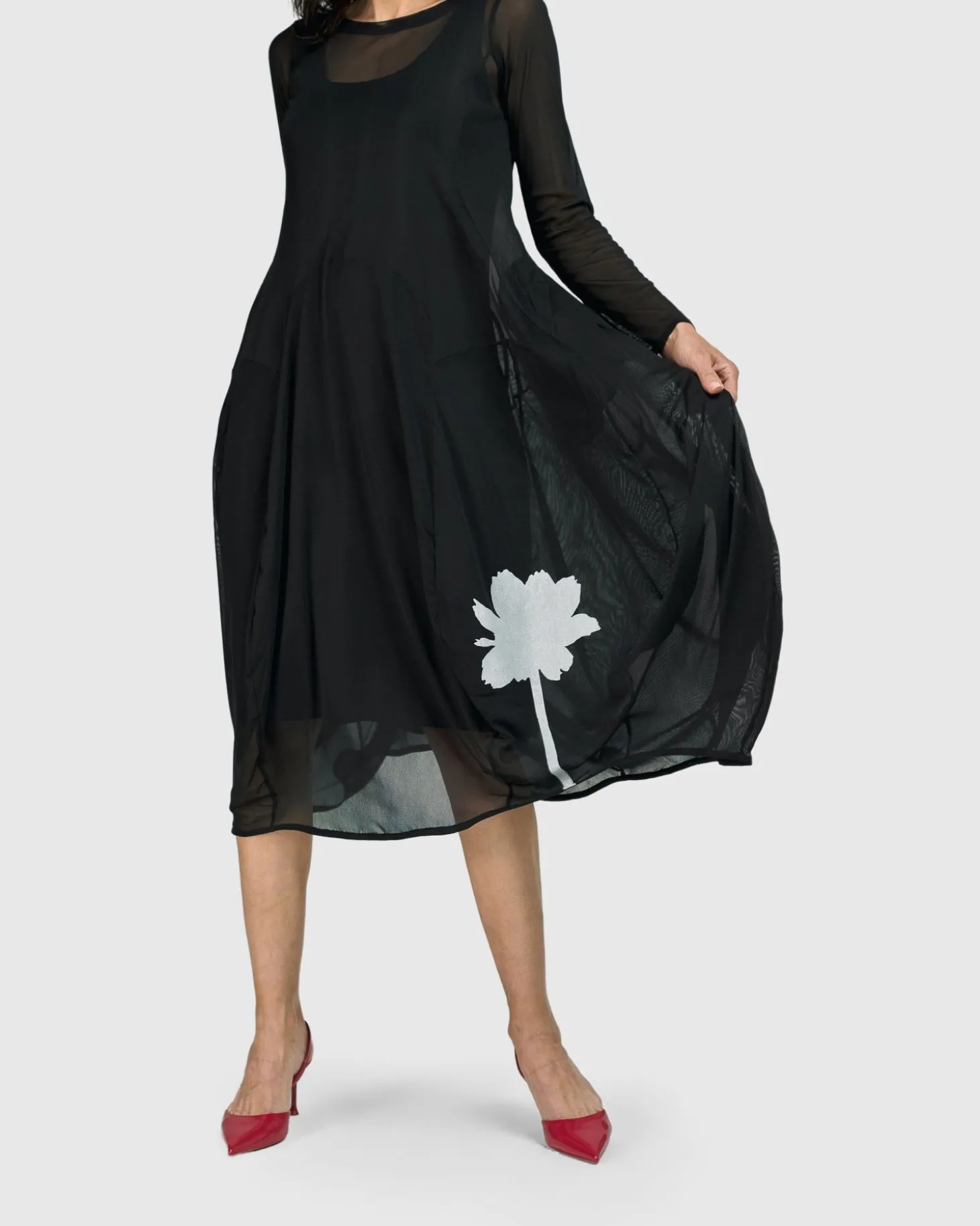 Women Alembika Tekbika Charlotte Crew Cocoon Dress, Tulle