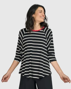 Women Alembika Tekbika De Beauvoir Tee, Stripes