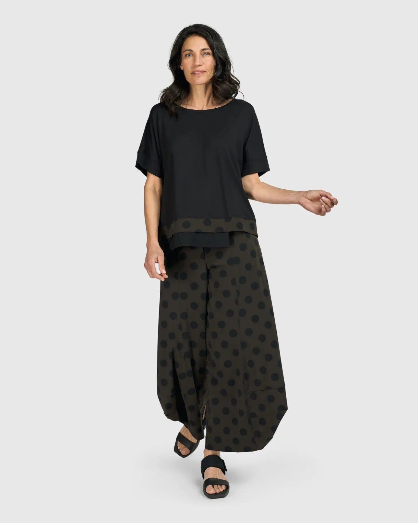 Women Alembika Tekbika Dots Punto Pants, Khaki
