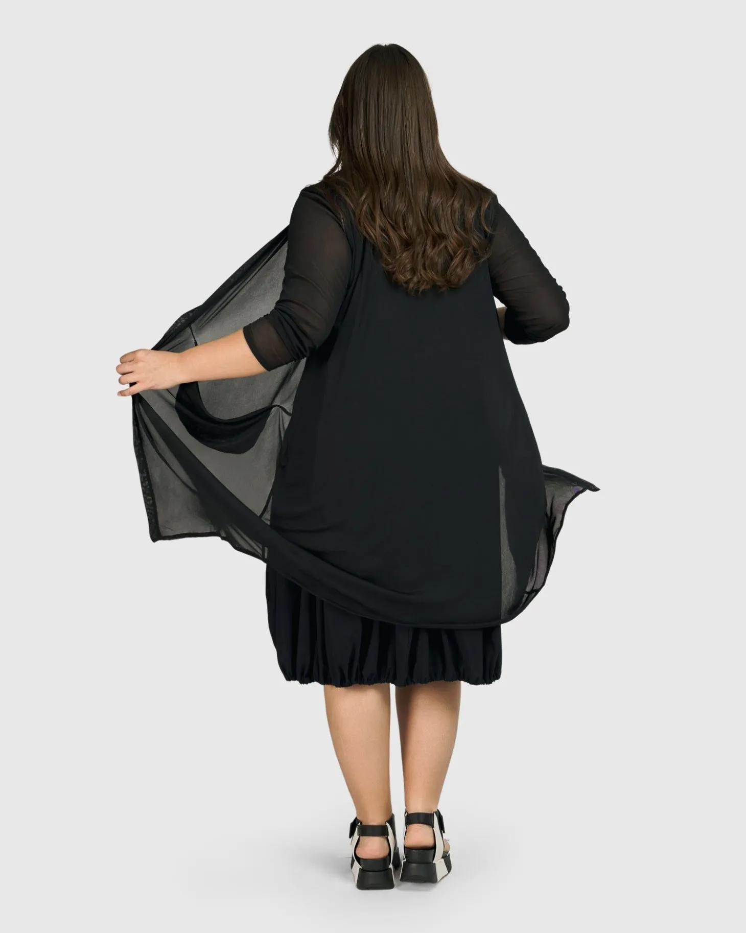 Women Alembika Tekbika Essential Draped Cocoon Jacket, Mesh