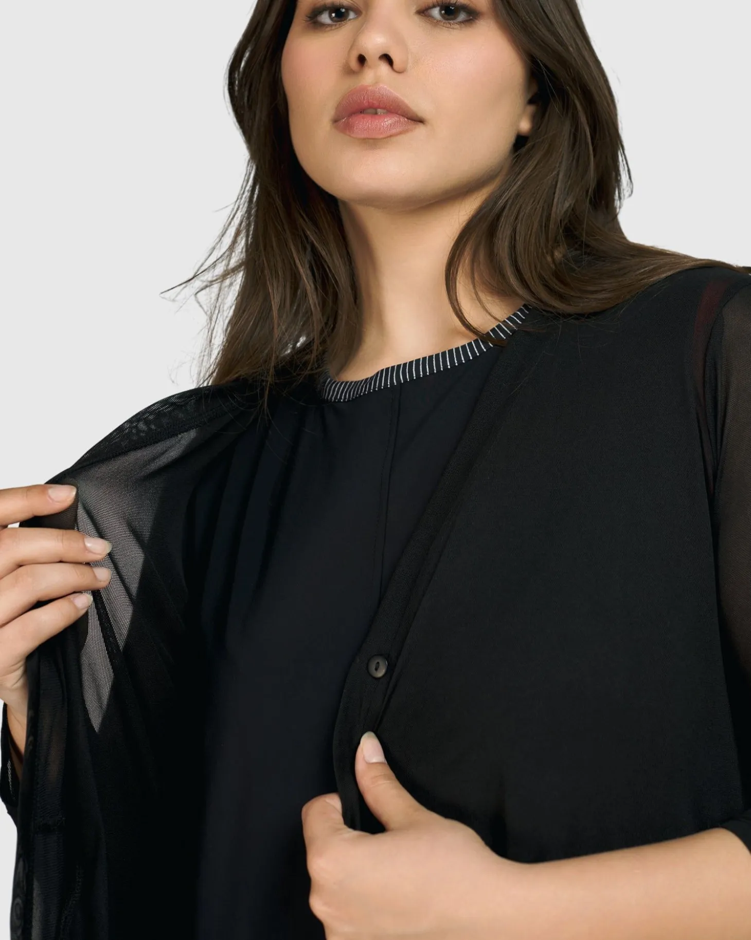 Women Alembika Tekbika Essential Draped Cocoon Jacket, Mesh