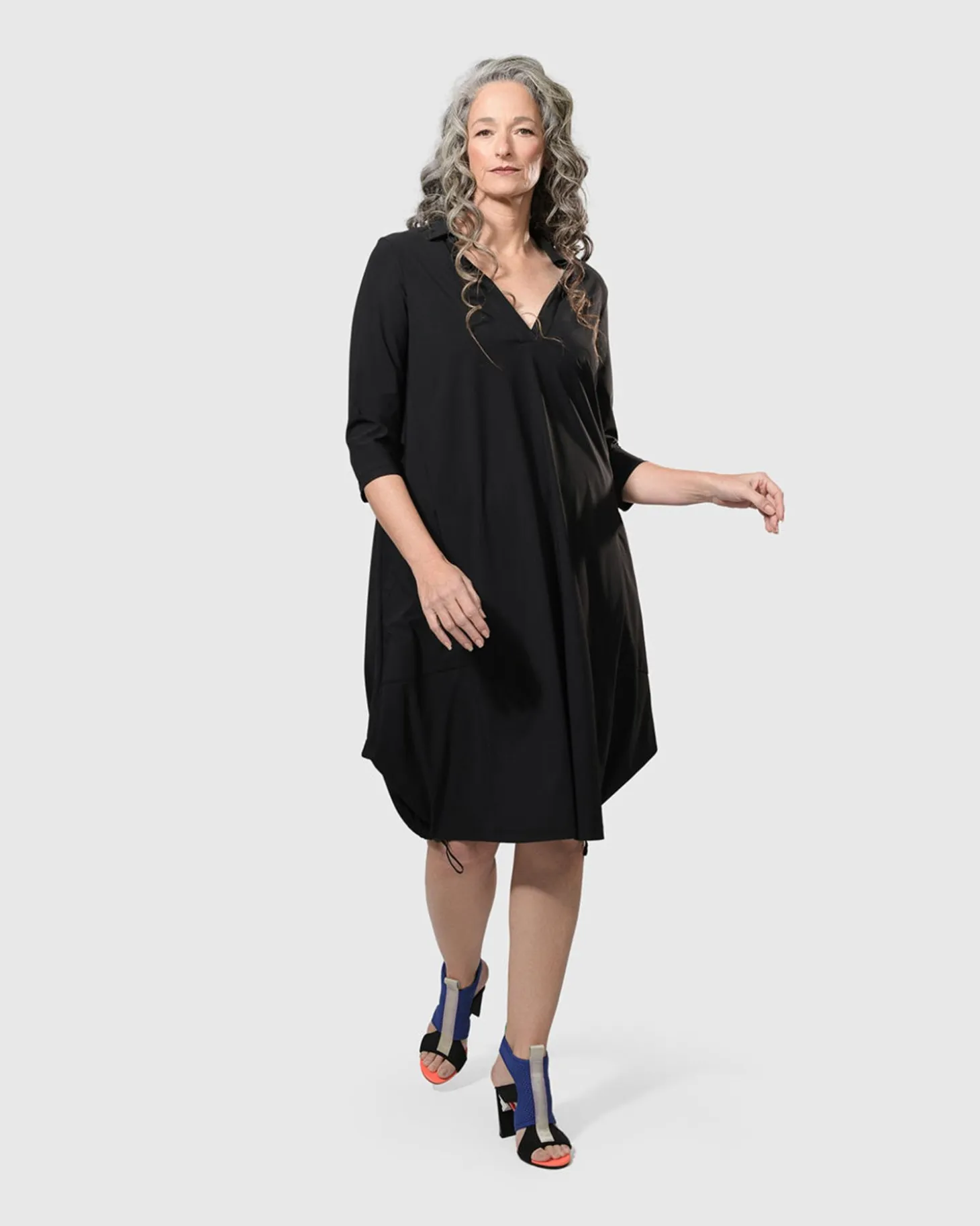 Women Alembika Tekbika Popover Dress, Black