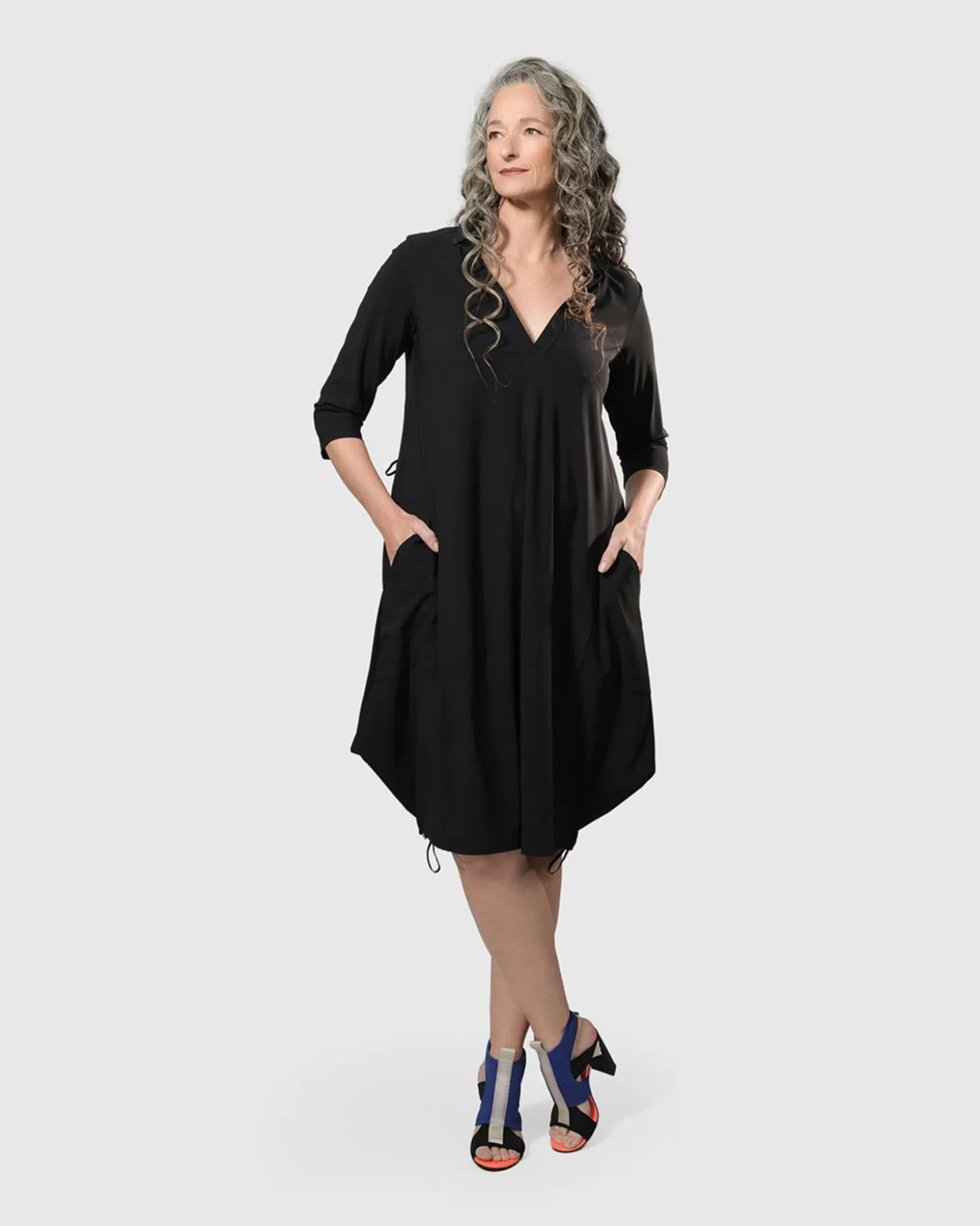 Women Alembika Tekbika Popover Dress, Black