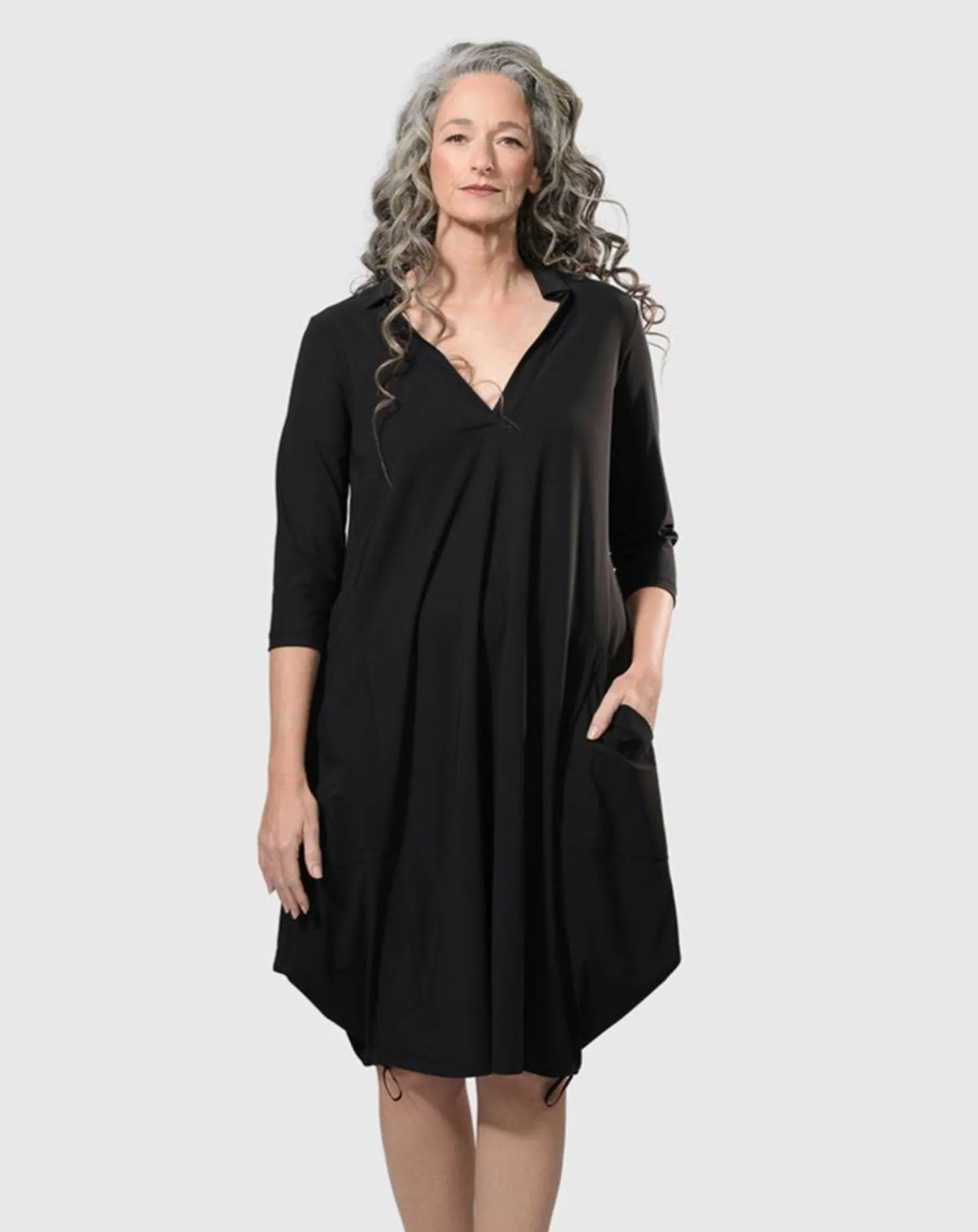 Women Alembika Tekbika Popover Dress, Black