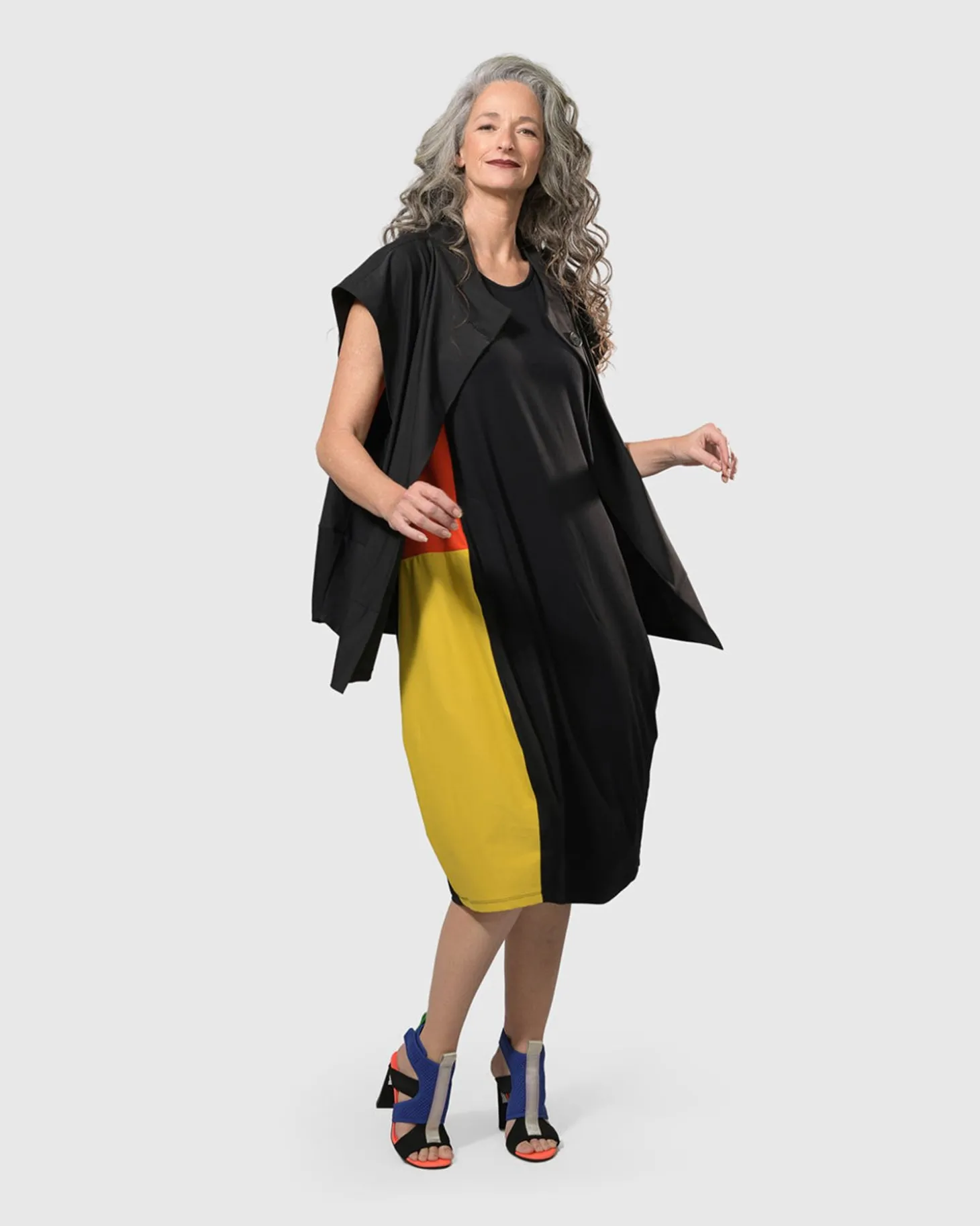 Women Alembika Tekbika Sarah Sleeveless Cocoon Dress, Multi