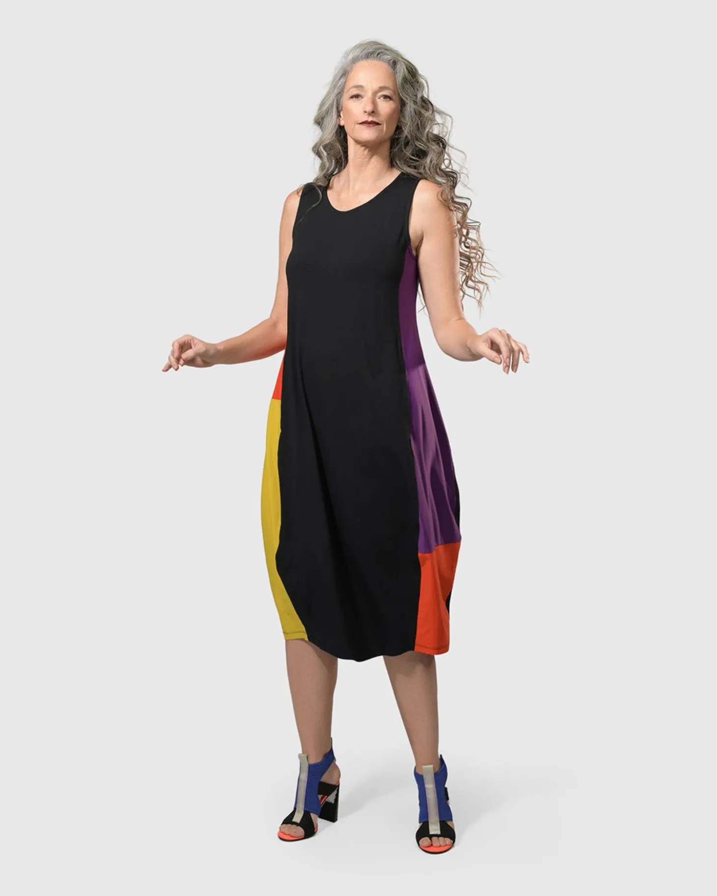 Women Alembika Tekbika Sarah Sleeveless Cocoon Dress, Multi