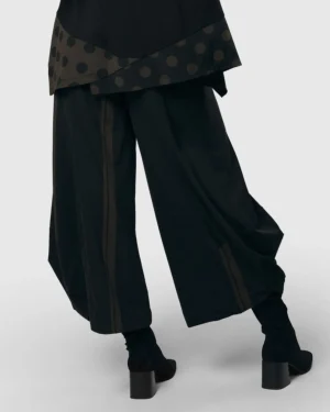 Women Alembika Tekbika Stripe Punto Pants, Black/Khaki