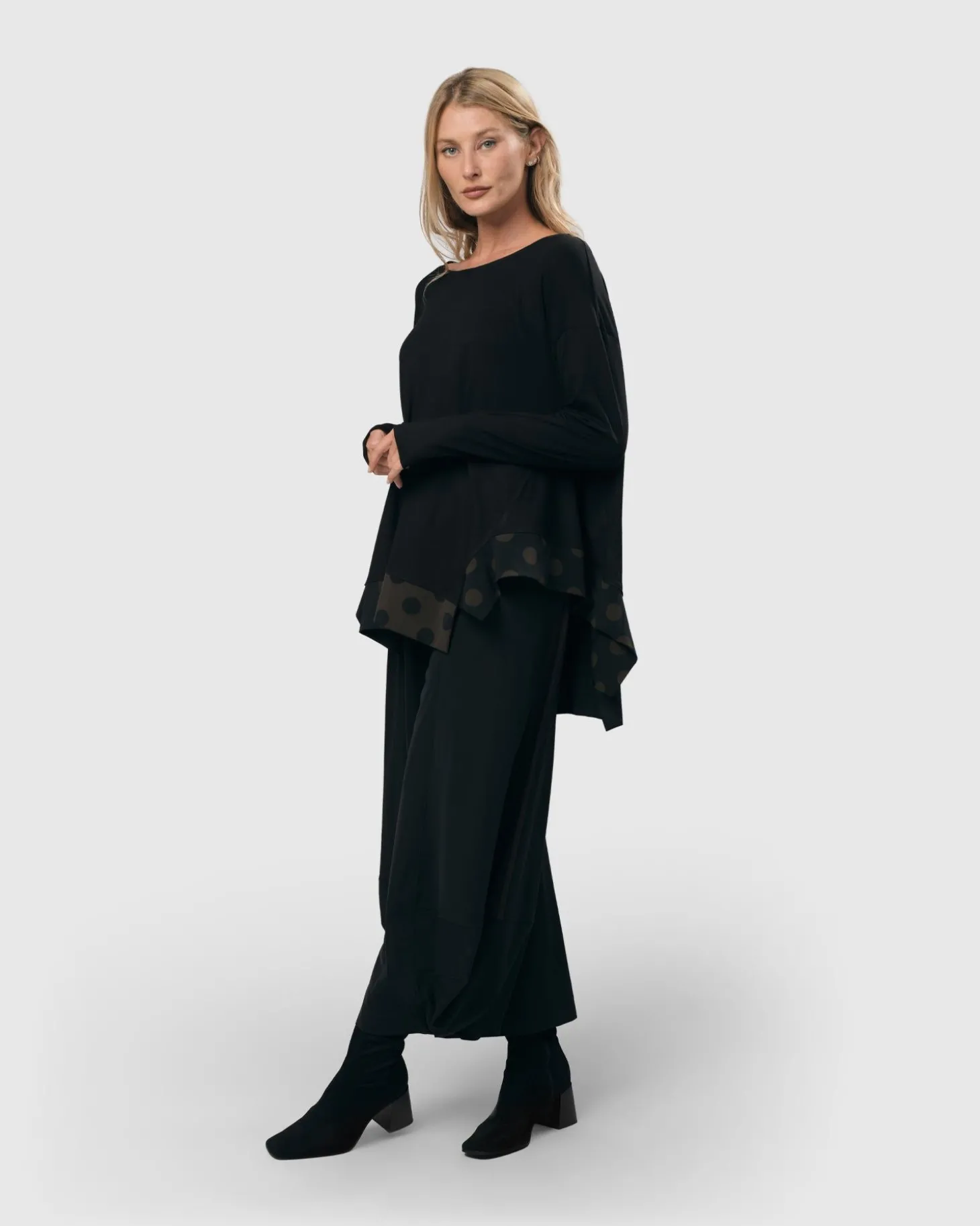 Women Alembika Tekbika Stripe Punto Pants, Black/Khaki