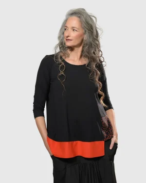 Women Alembika Tekbika Victoria Tunic Top, Flame