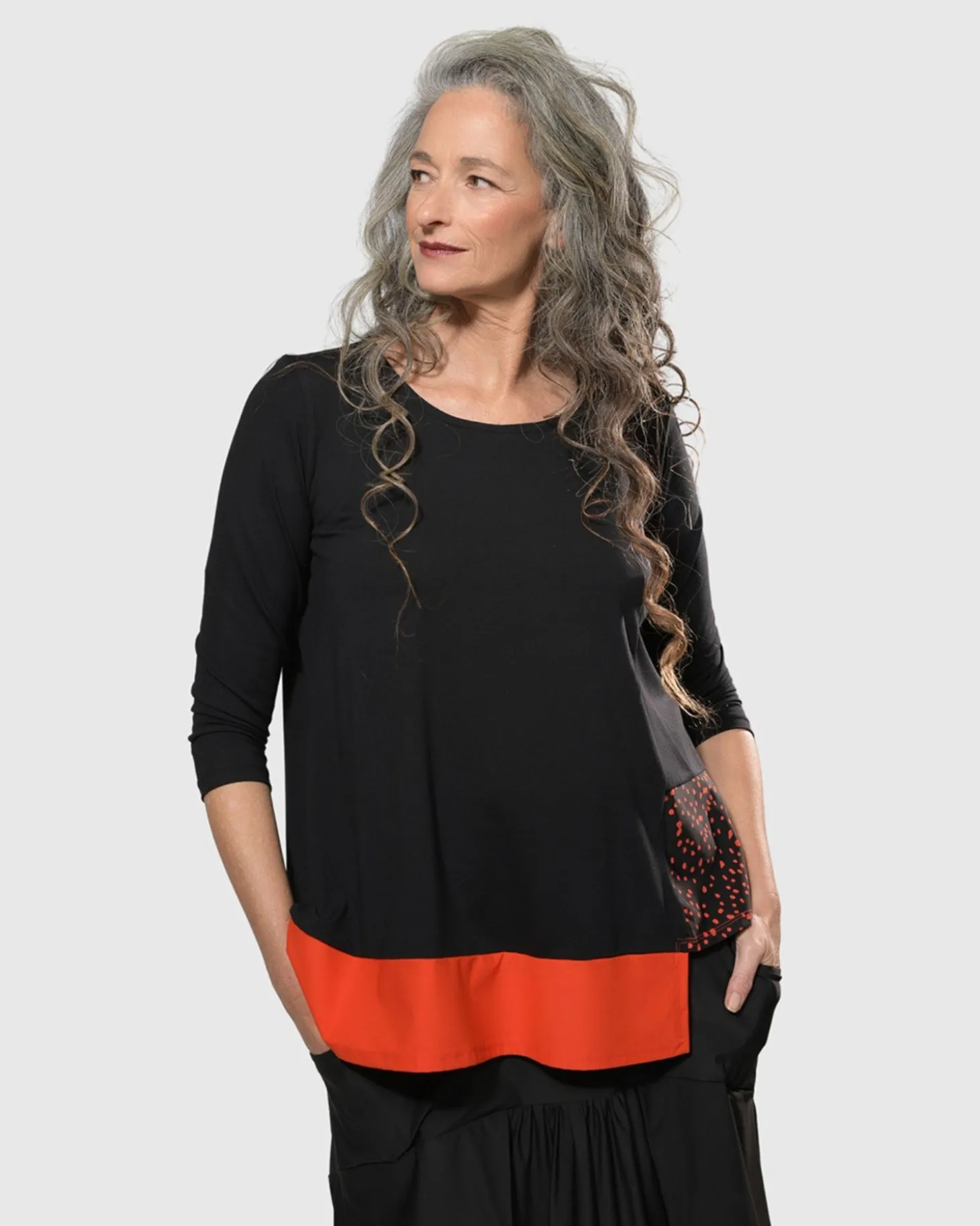Women Alembika Tekbika Victoria Tunic Top, Flame