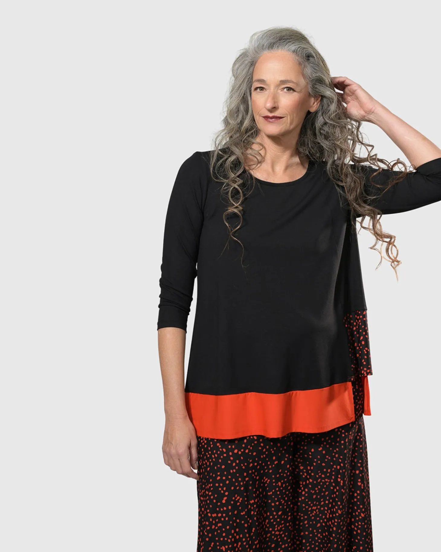 Women Alembika Tekbika Victoria Tunic Top, Flame