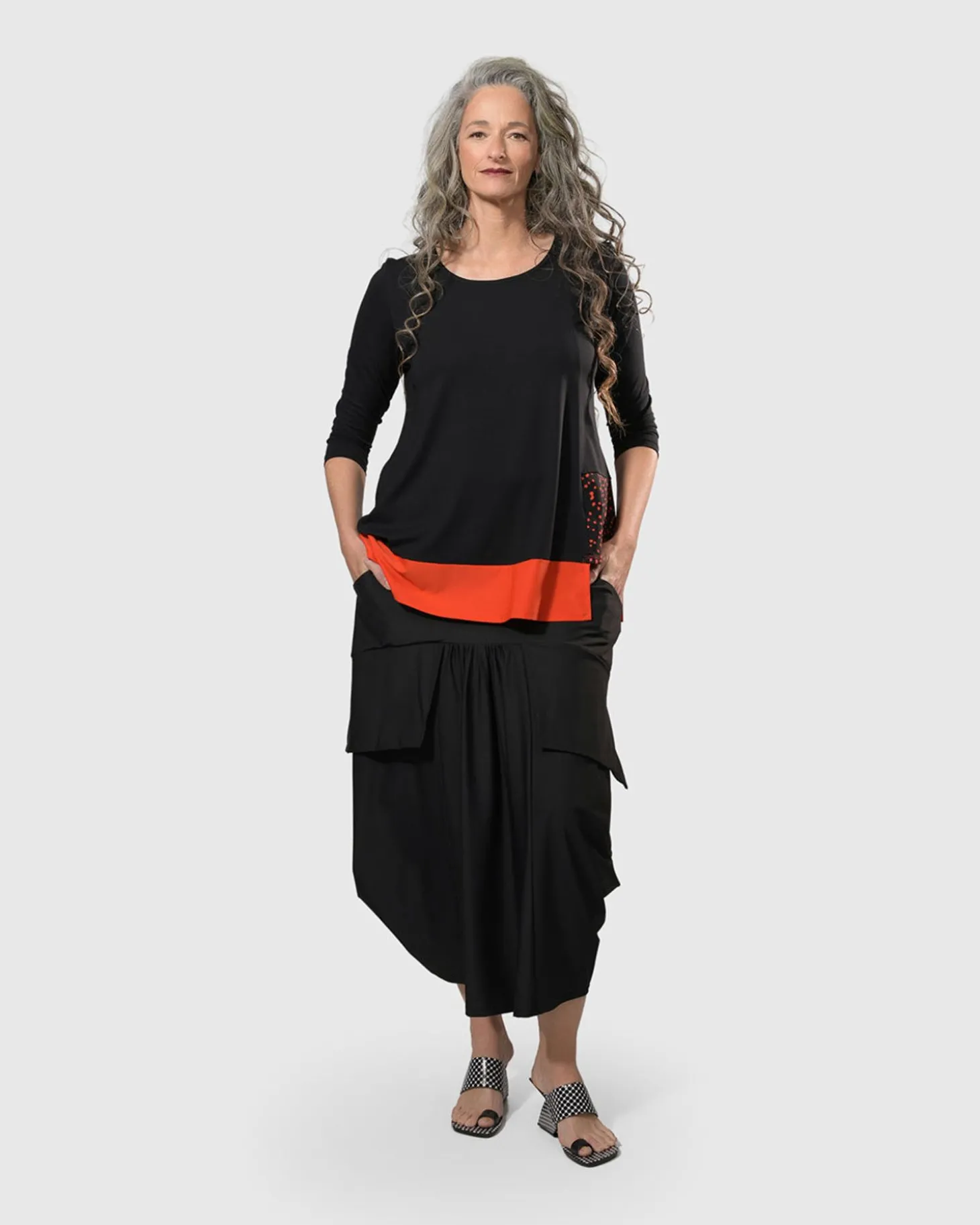 Women Alembika Tekbika Victoria Tunic Top, Flame