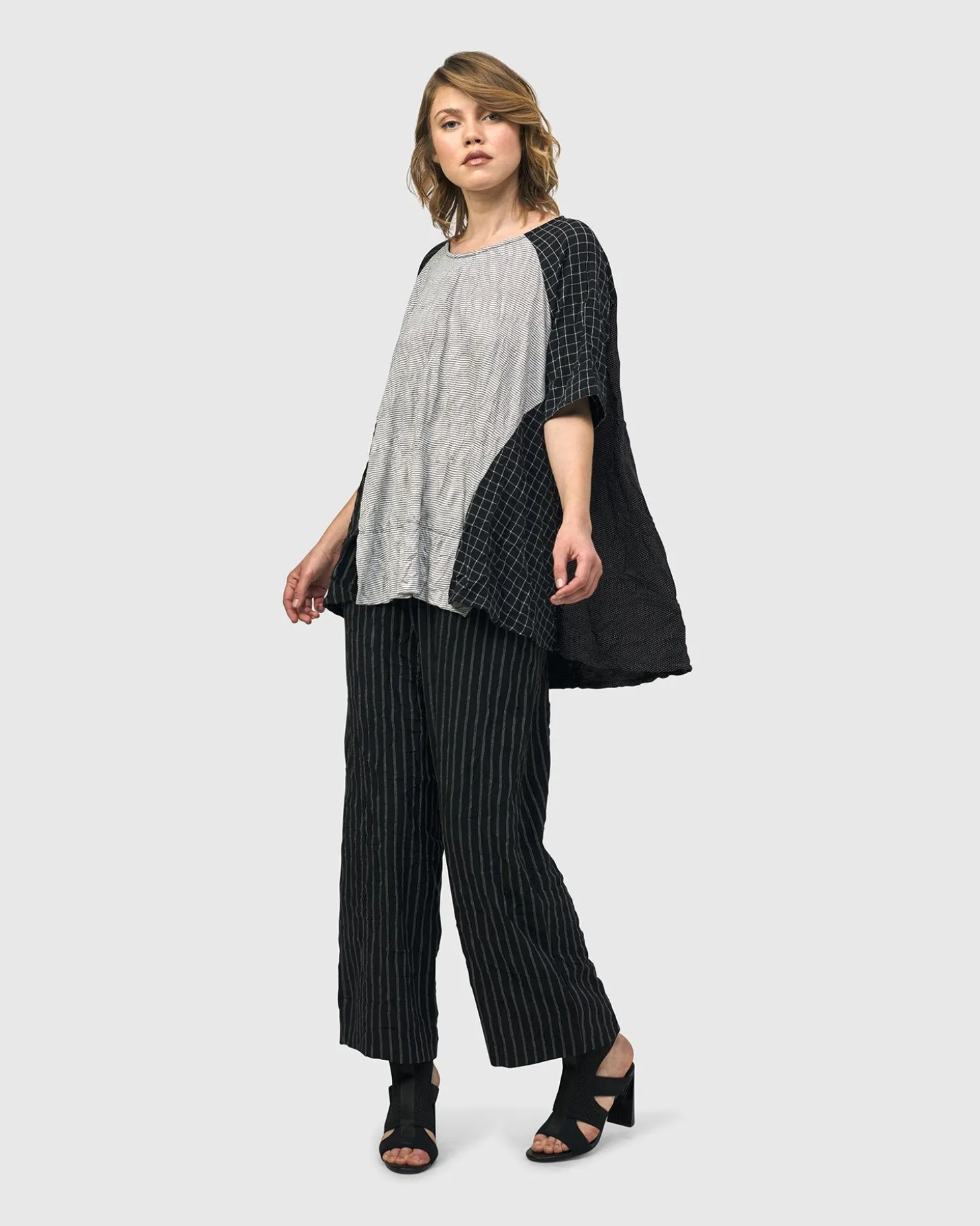 Women Alembika Thera Relaxed Straight Leg Pants, Stripes