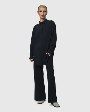 Women Alembika Trinity Button Down Shirt, Black