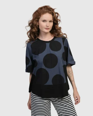 Women Alembika Urban Angelica Dots Tee, Navy