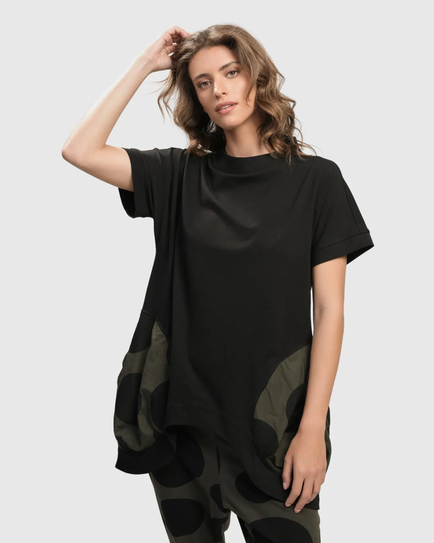 Women Alembika Urban Bells Tunic Top, Khaki