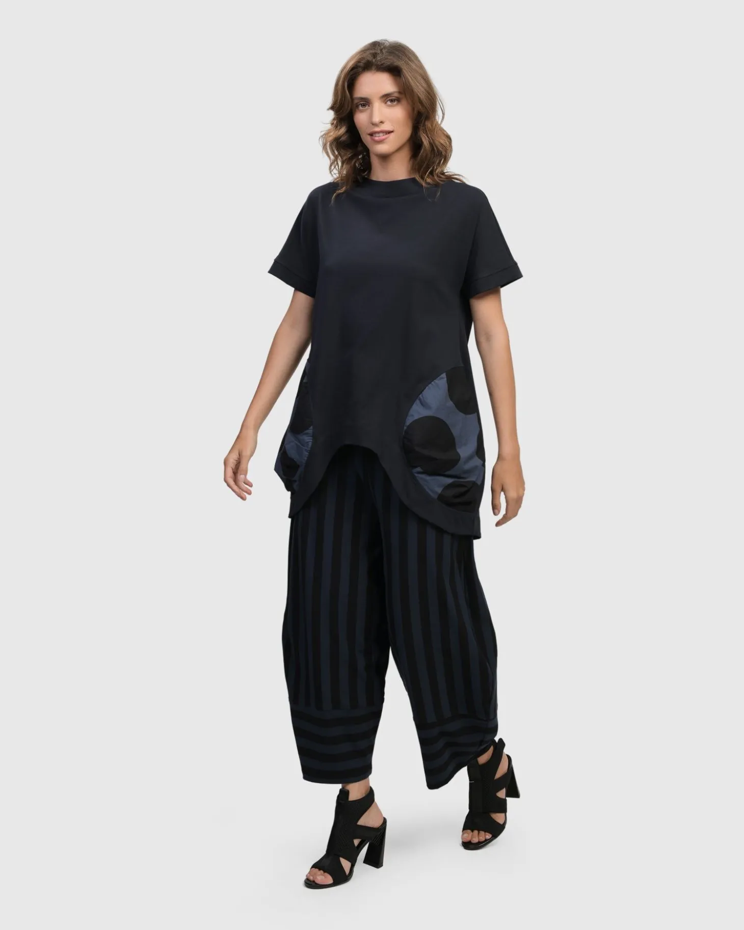 Women Alembika Urban Bells Tunic Top, Navy