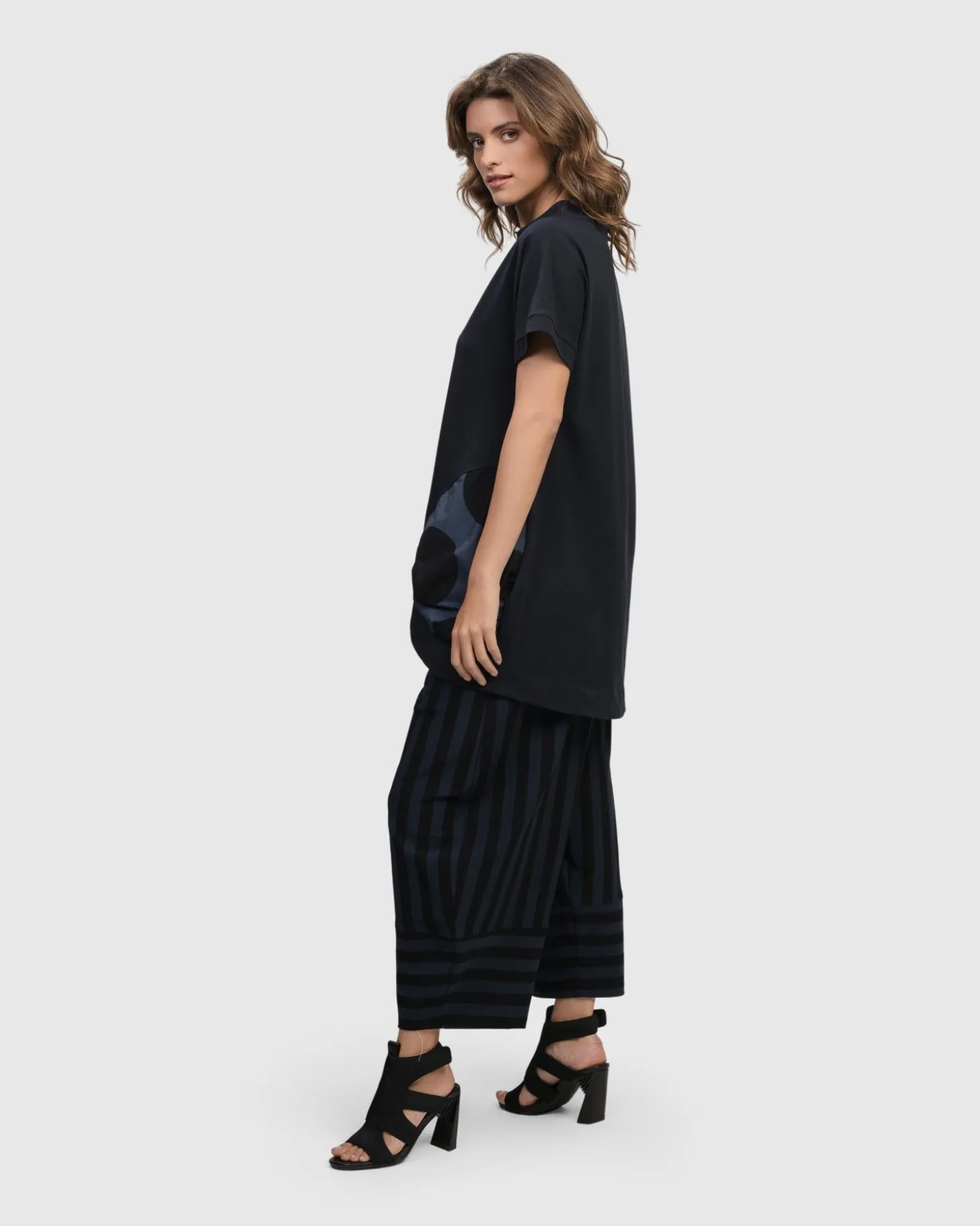 Women Alembika Urban Bells Tunic Top, Navy
