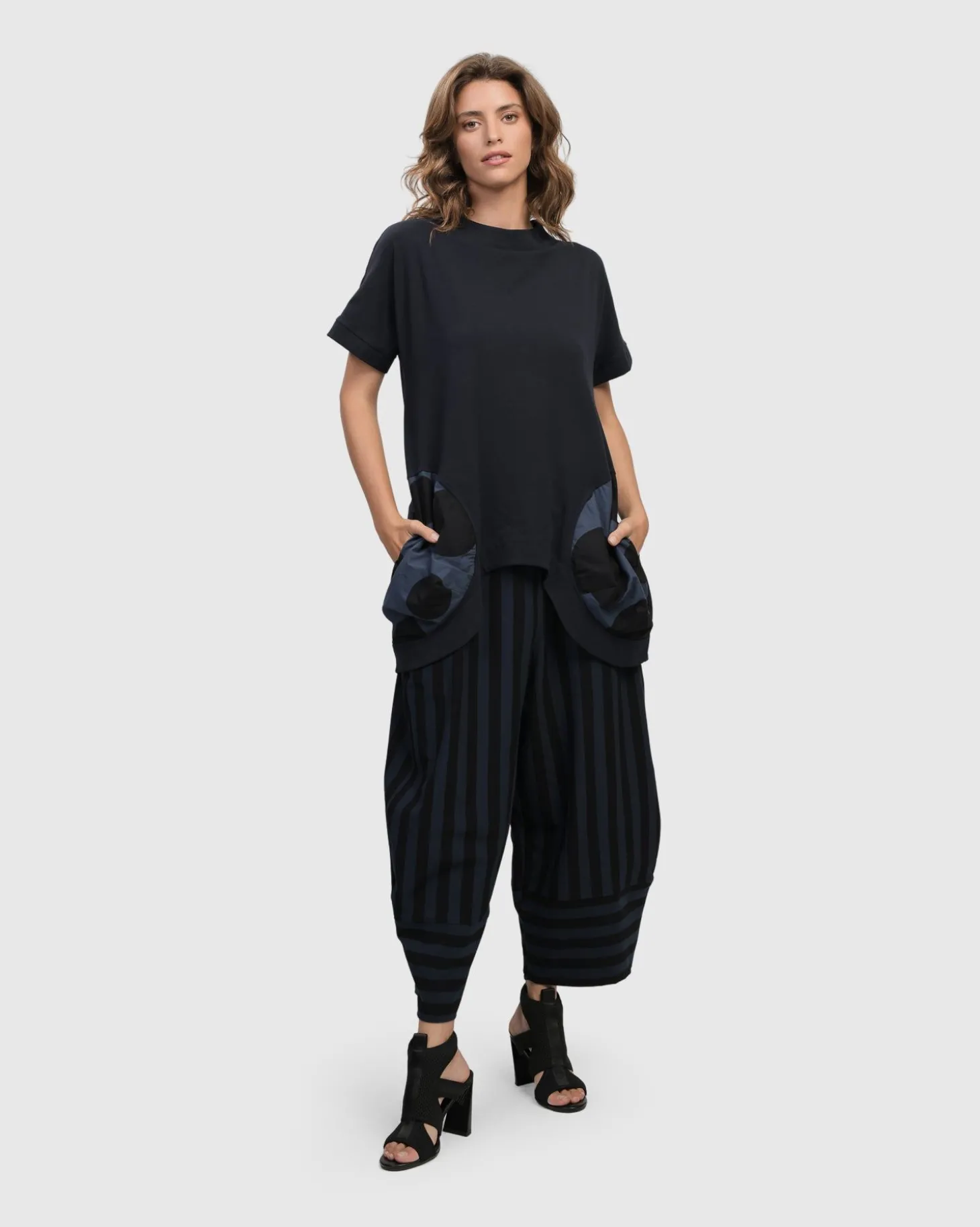 Women Alembika Urban Bells Tunic Top, Navy