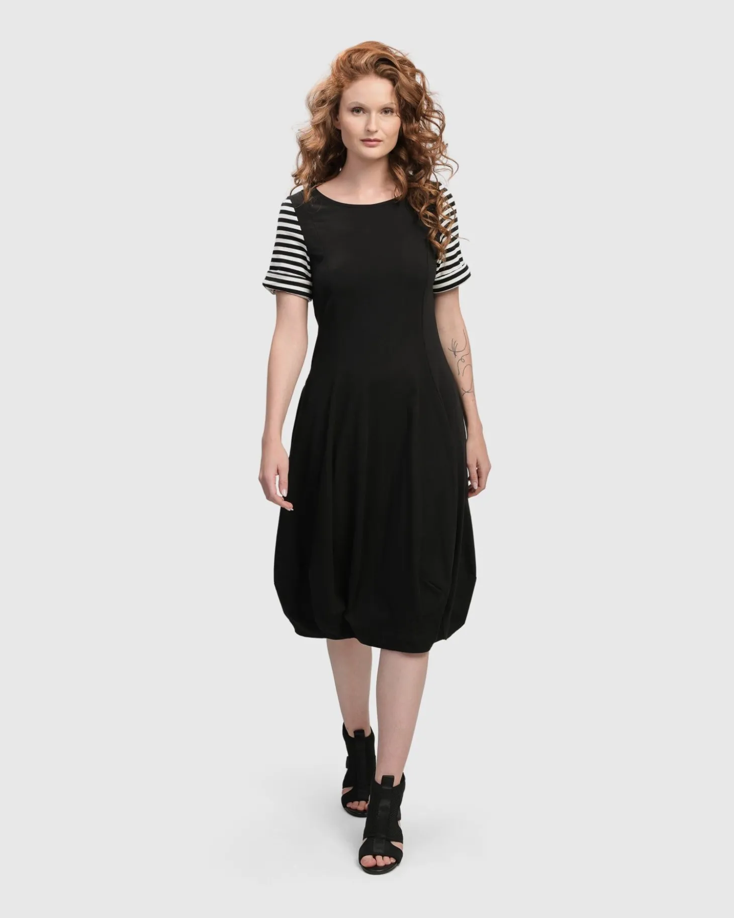 Women Alembika Urban Daytime Cocoon Dress, Stripes