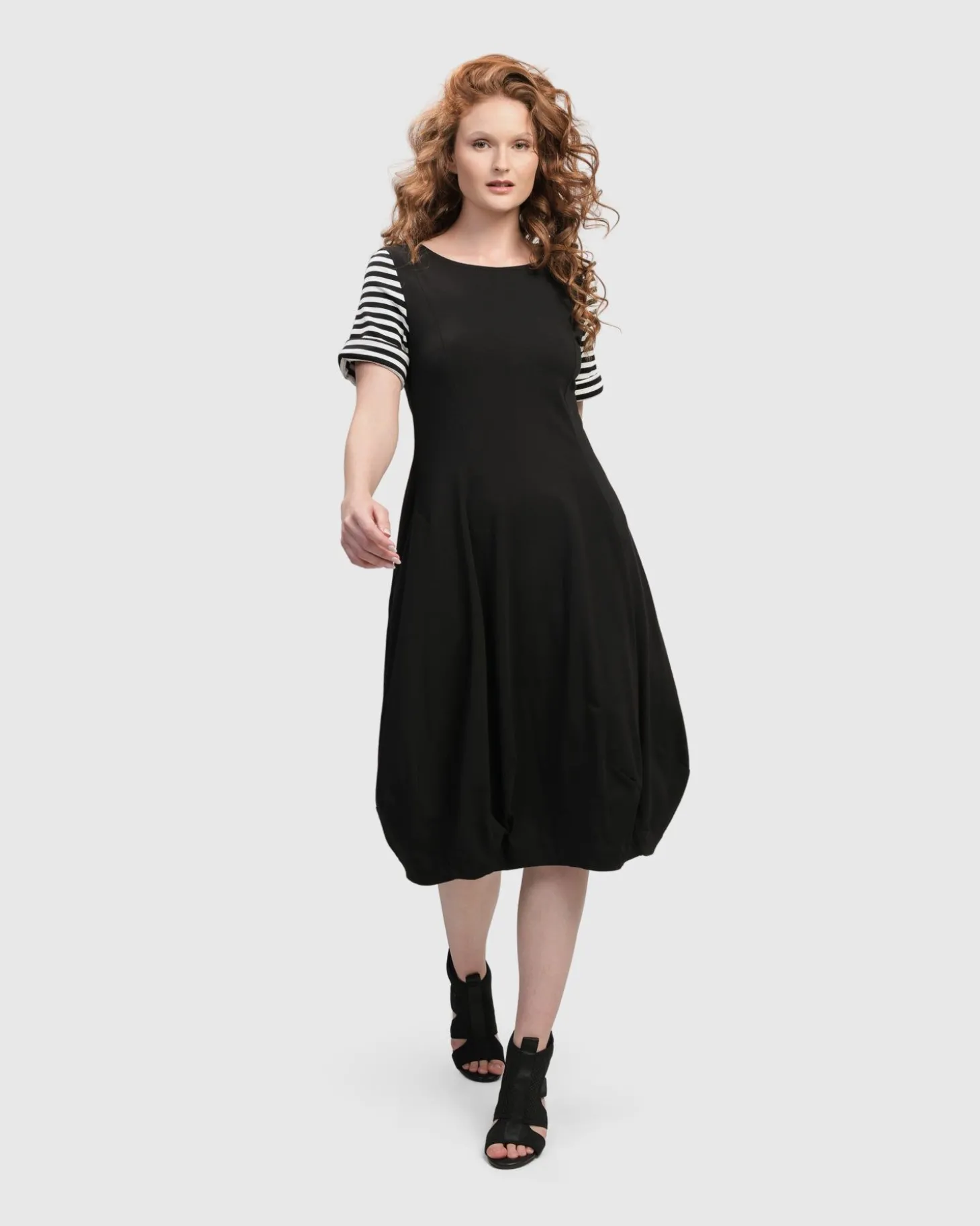 Women Alembika Urban Daytime Cocoon Dress, Stripes