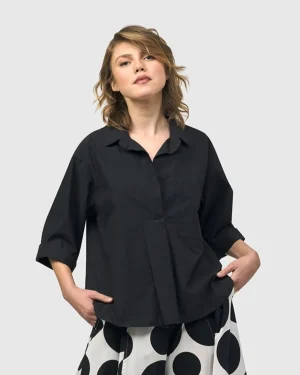 Women Alembika Urban Fran A-Line Blouse, Black