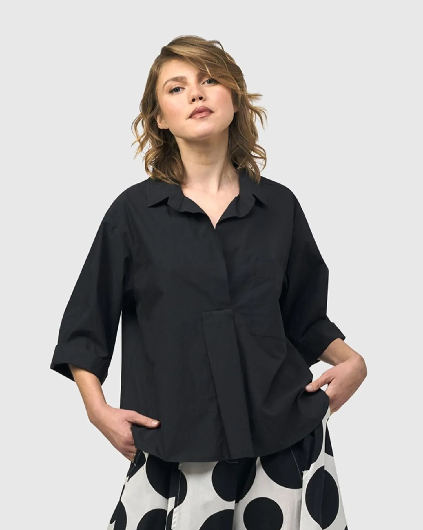 Women Alembika Urban Fran A-Line Blouse, Black