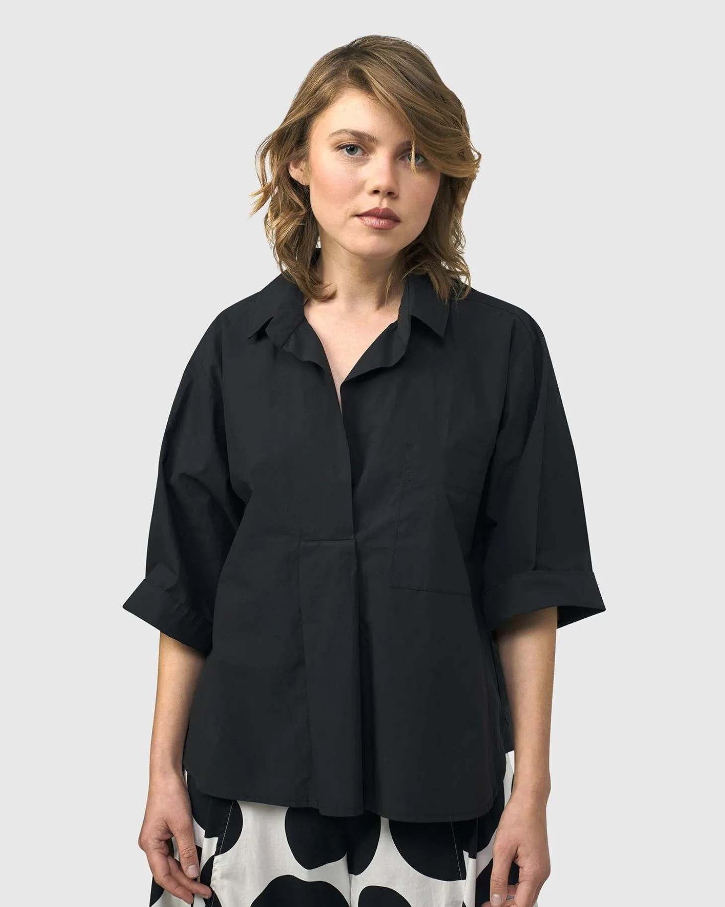 Women Alembika Urban Fran A-Line Blouse, Black