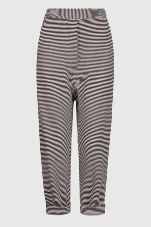 Women Alembika Urban French Terry Trousers, Stripe