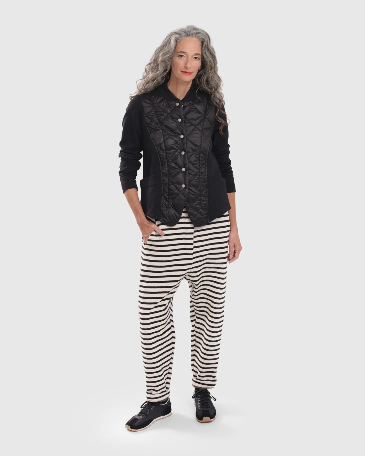 Women Alembika Urban French Terry Trousers, Lines