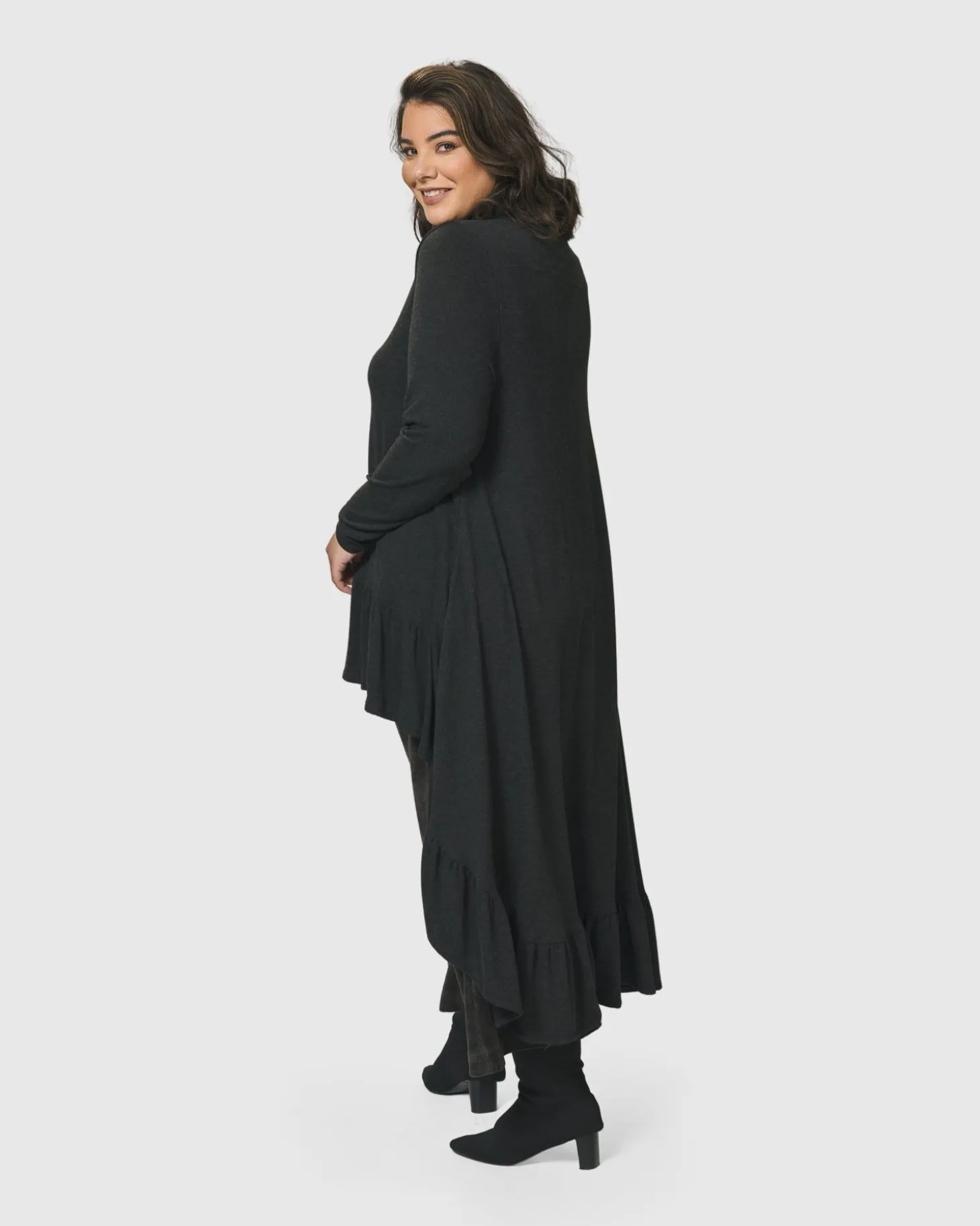 Women Alembika Urban Hi Lo Katniss Top, Charcoal