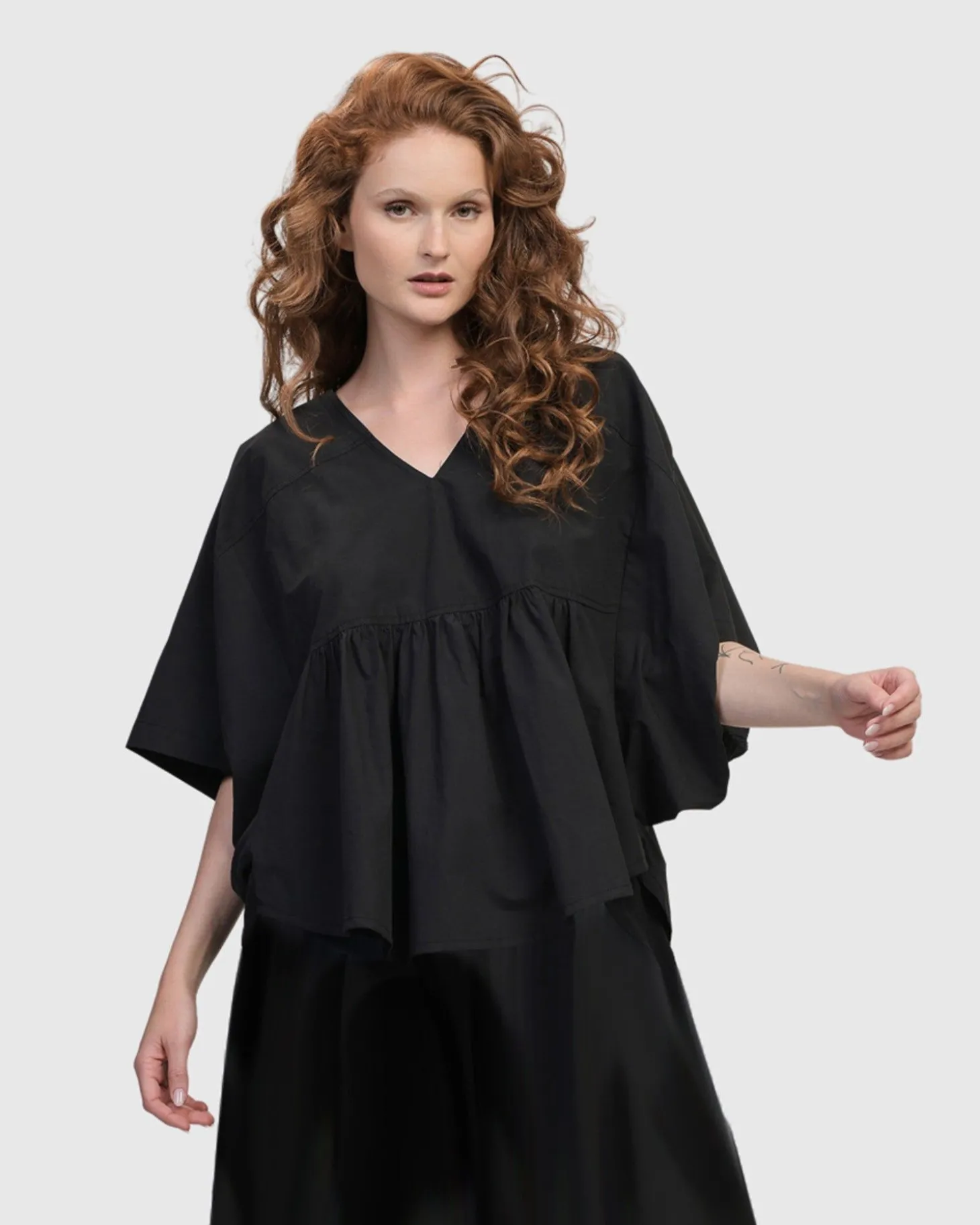 Women Alembika Urban It-Girl Butterfly Blouse, Black