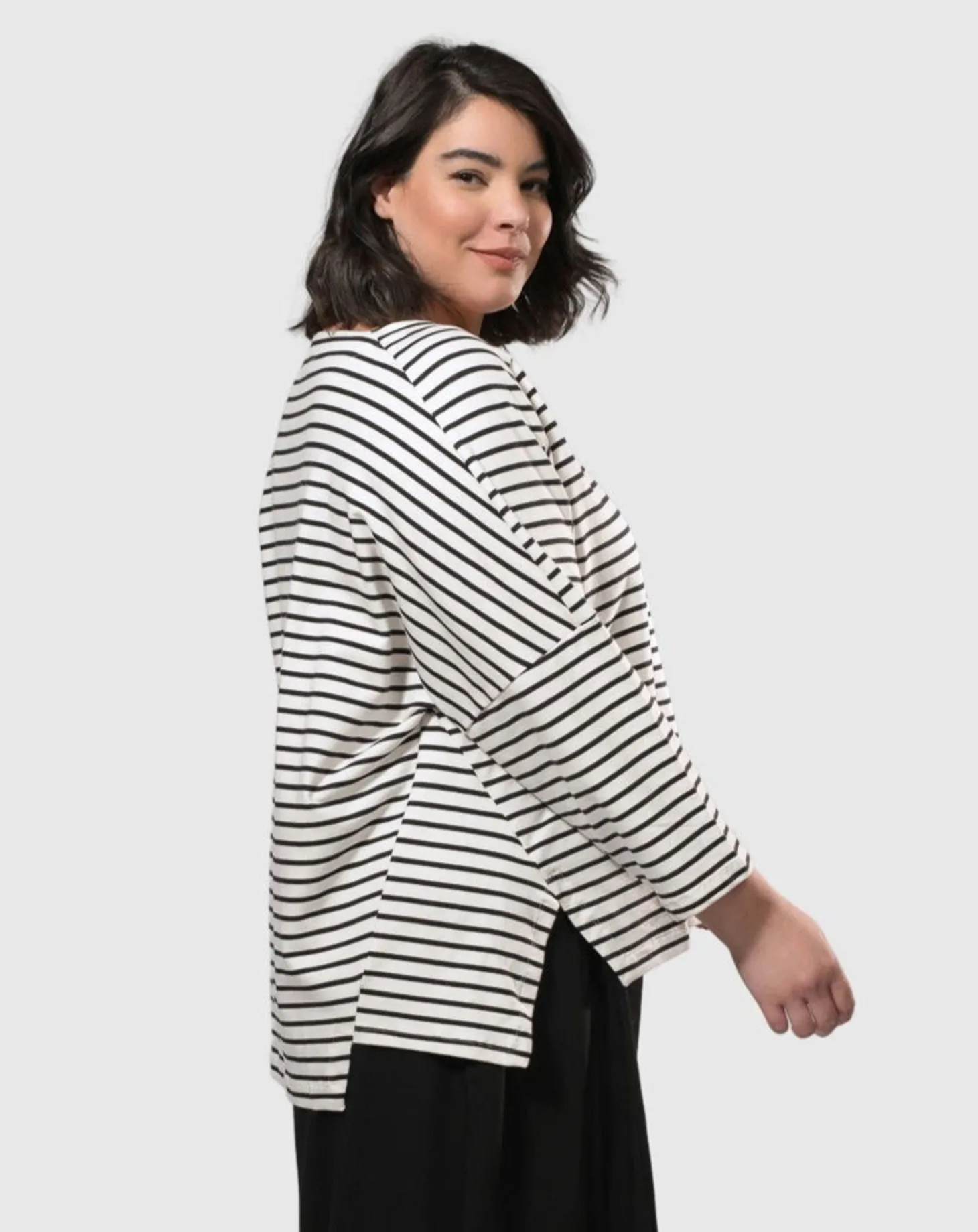 Women Alembika Urban Jagger Stripe Top, Black