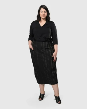Women Alembika Urban Kate Topstitched Skirt, Trails