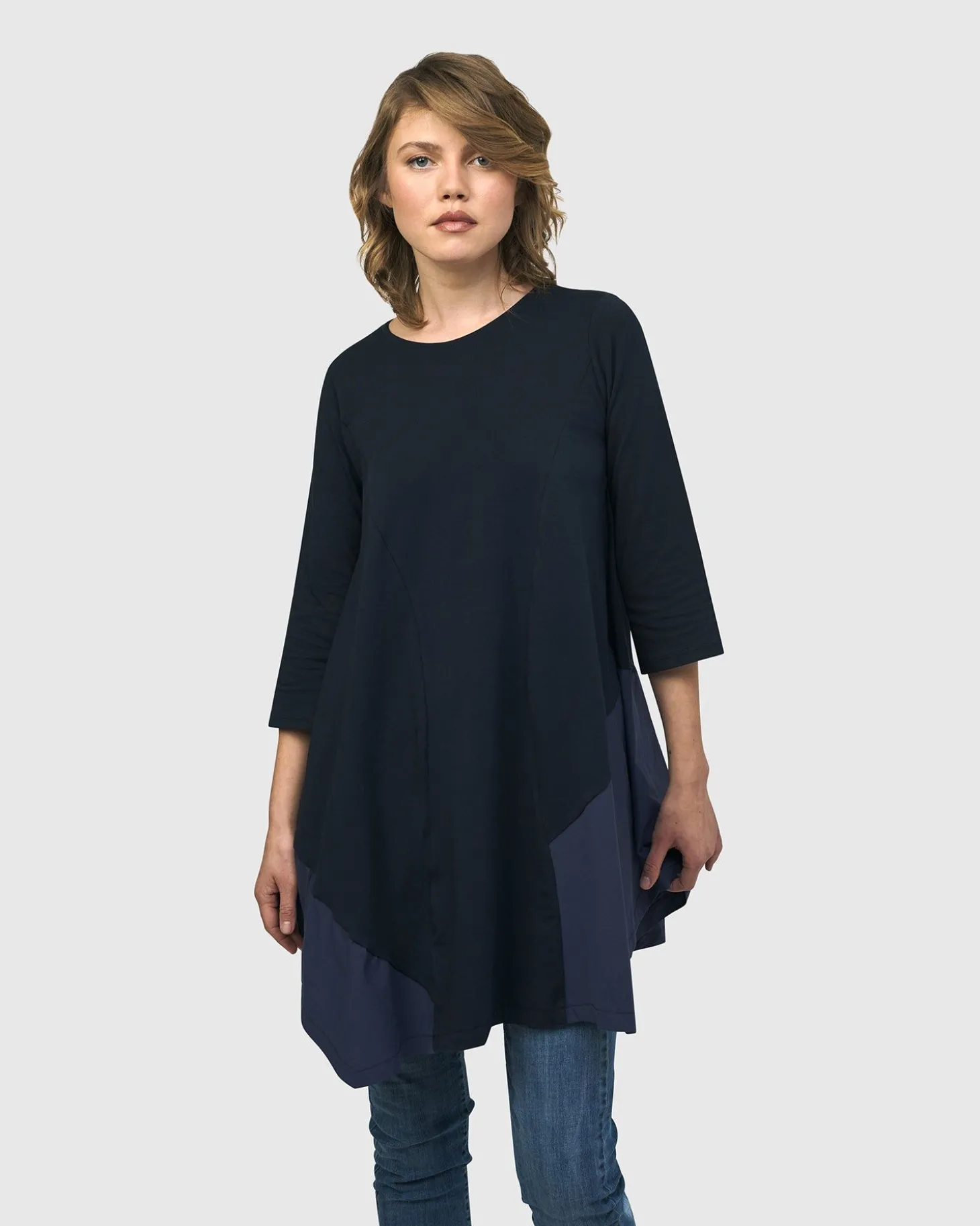 Women Alembika Urban Marvels Trapeze Top, Navy