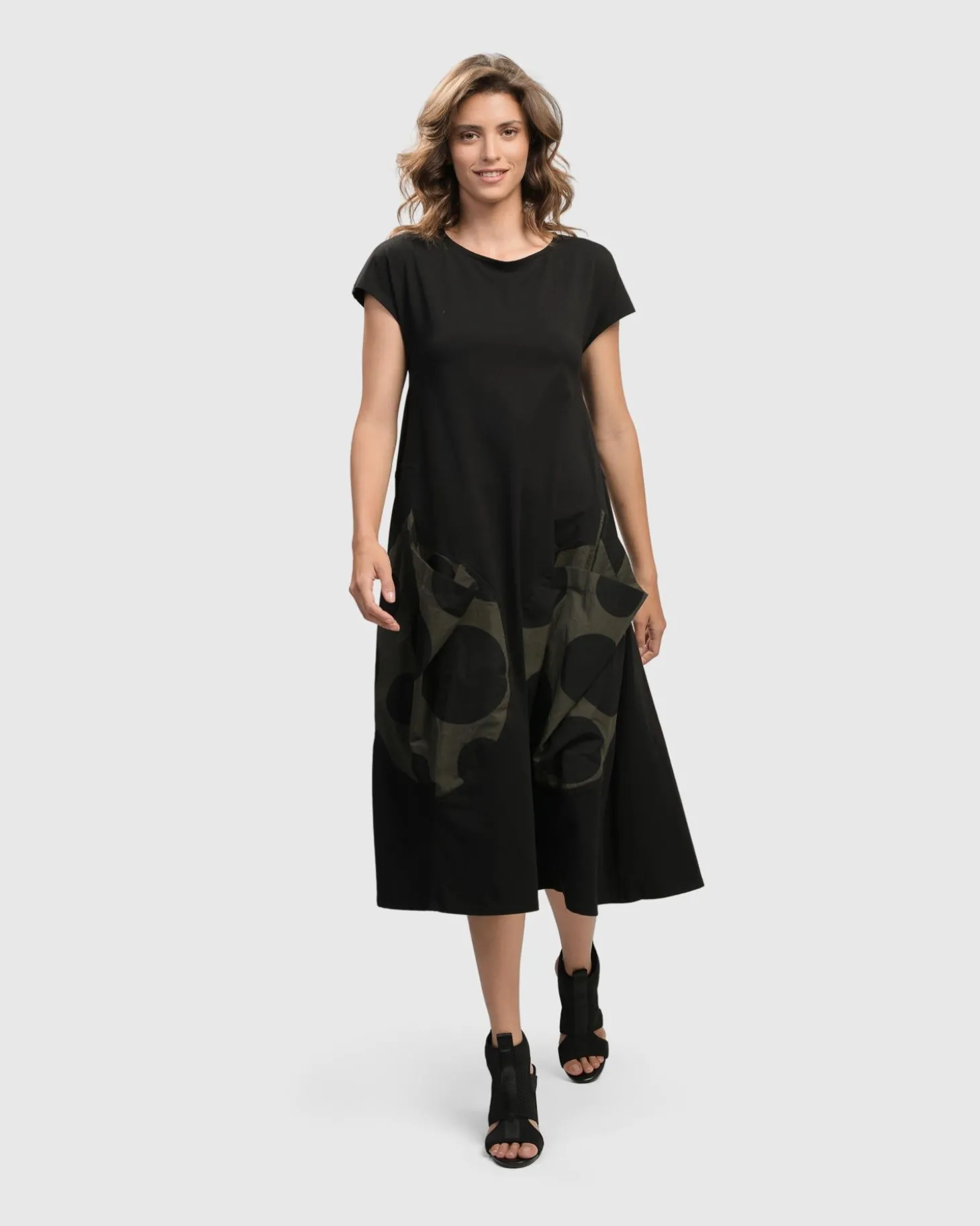 Women Alembika Urban Melody Midi Dress, Khaki