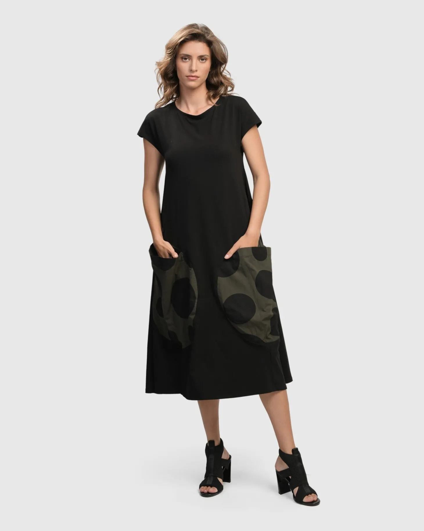 Women Alembika Urban Melody Midi Dress, Khaki