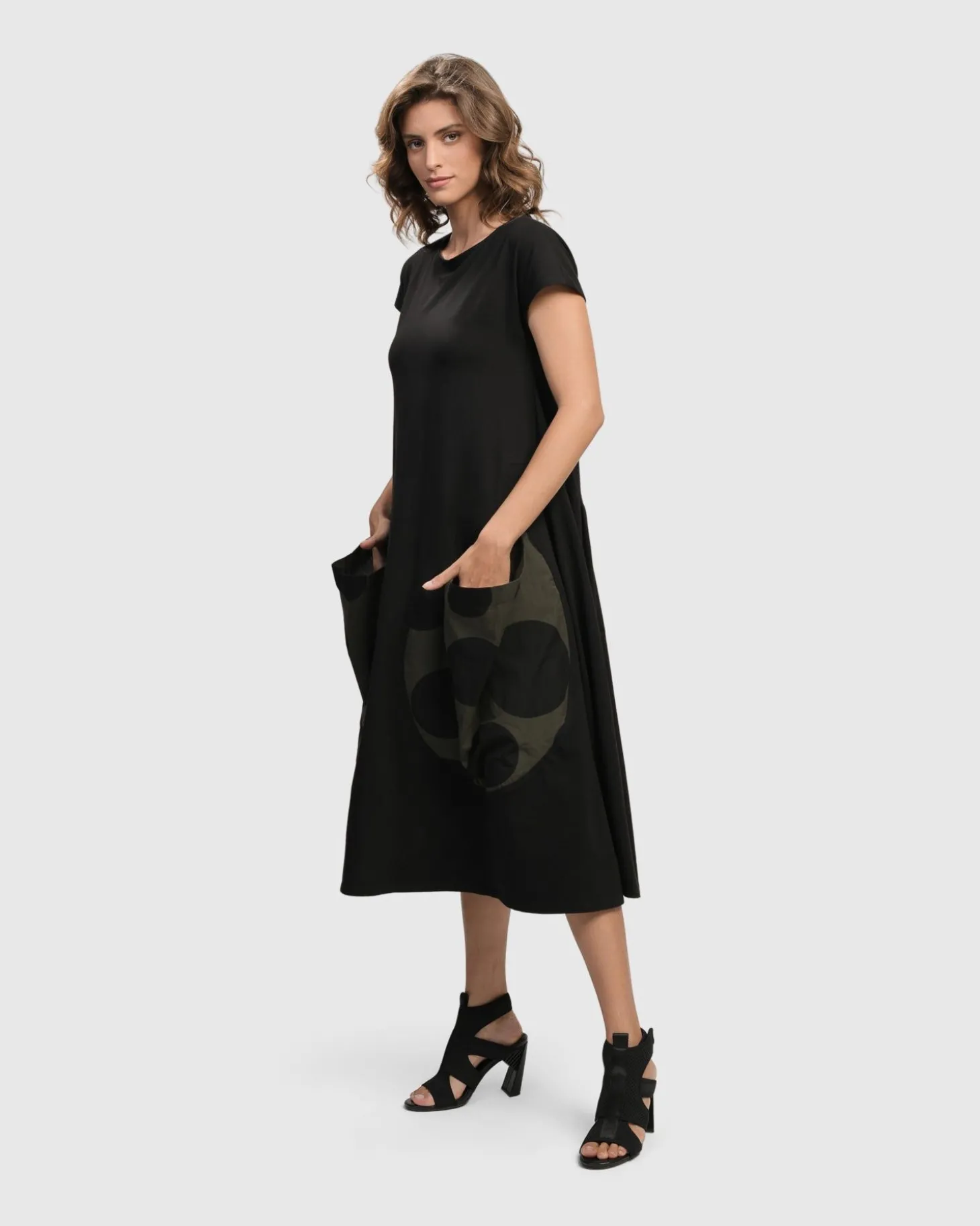Women Alembika Urban Melody Midi Dress, Khaki
