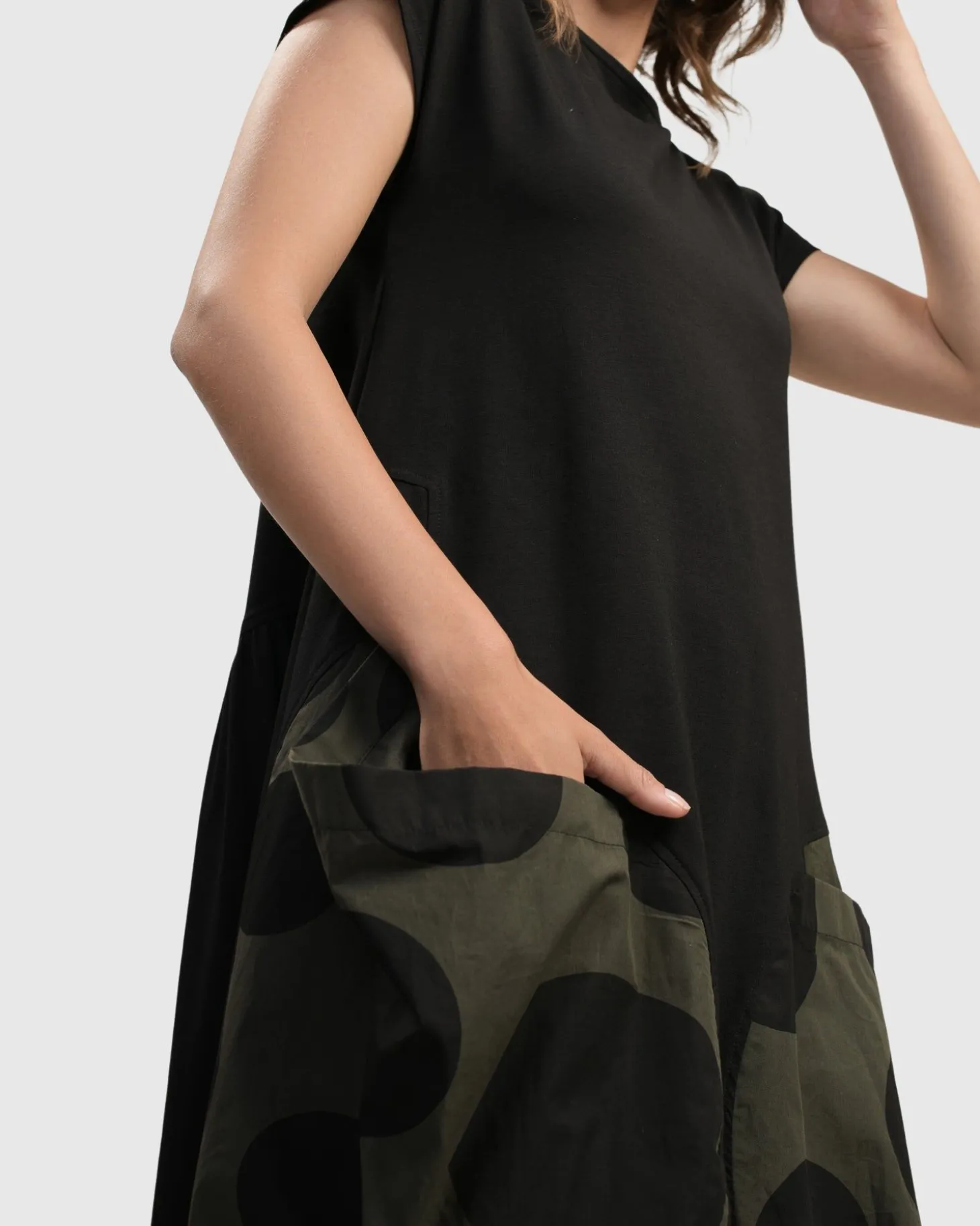 Women Alembika Urban Melody Midi Dress, Khaki