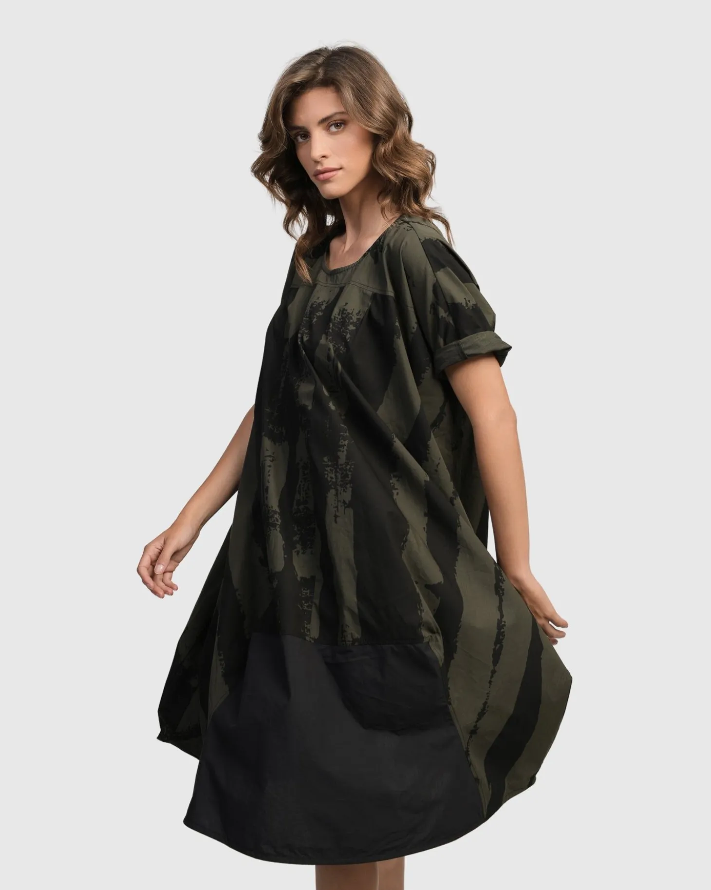 Women Alembika Urban Sake Muumuu Dress, Khaki