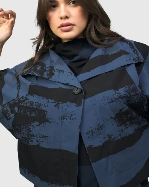Women Alembika Urban Samba Cape Jacket, Navy