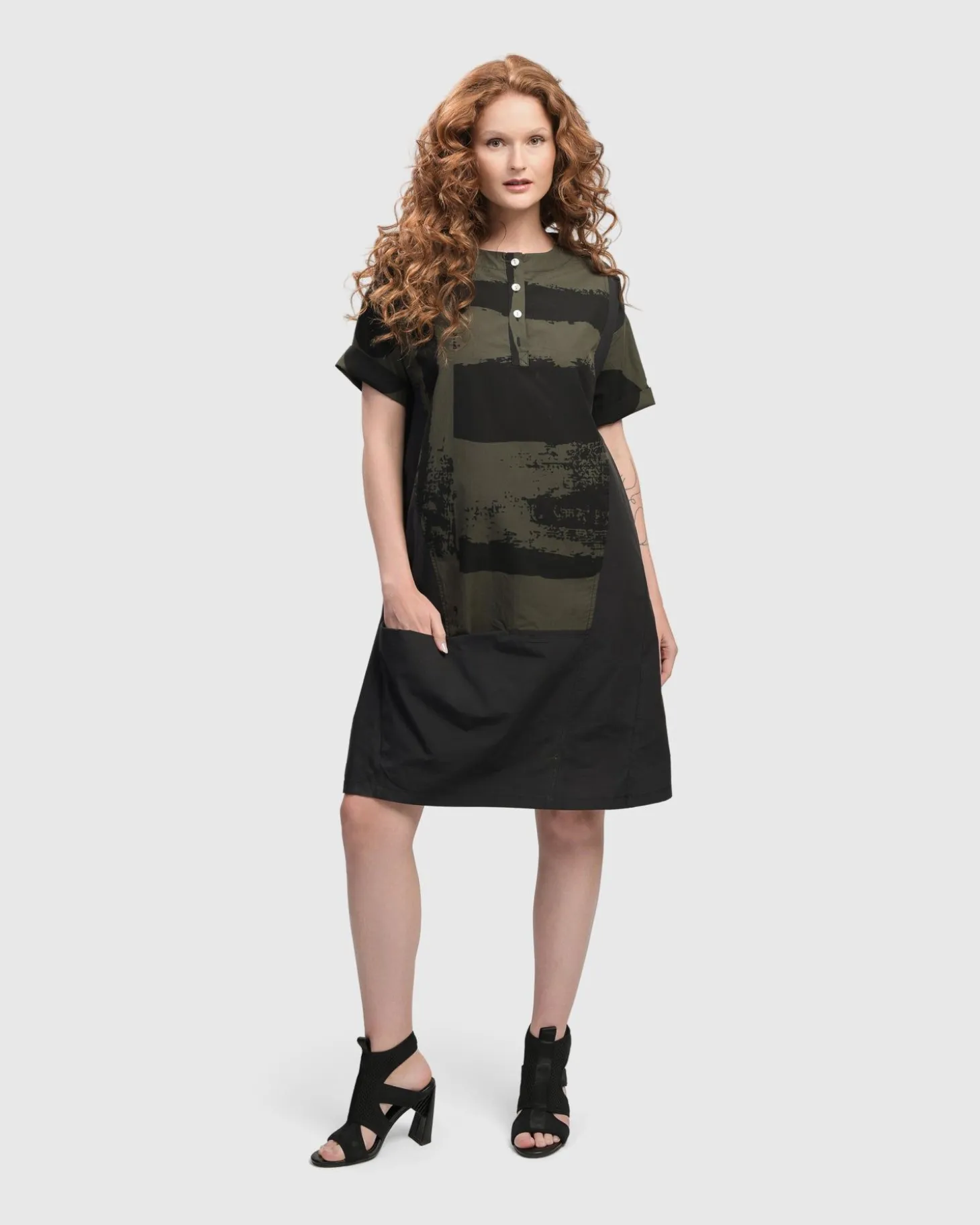 Women Alembika Urban Sapporo Shift Dress, Khaki