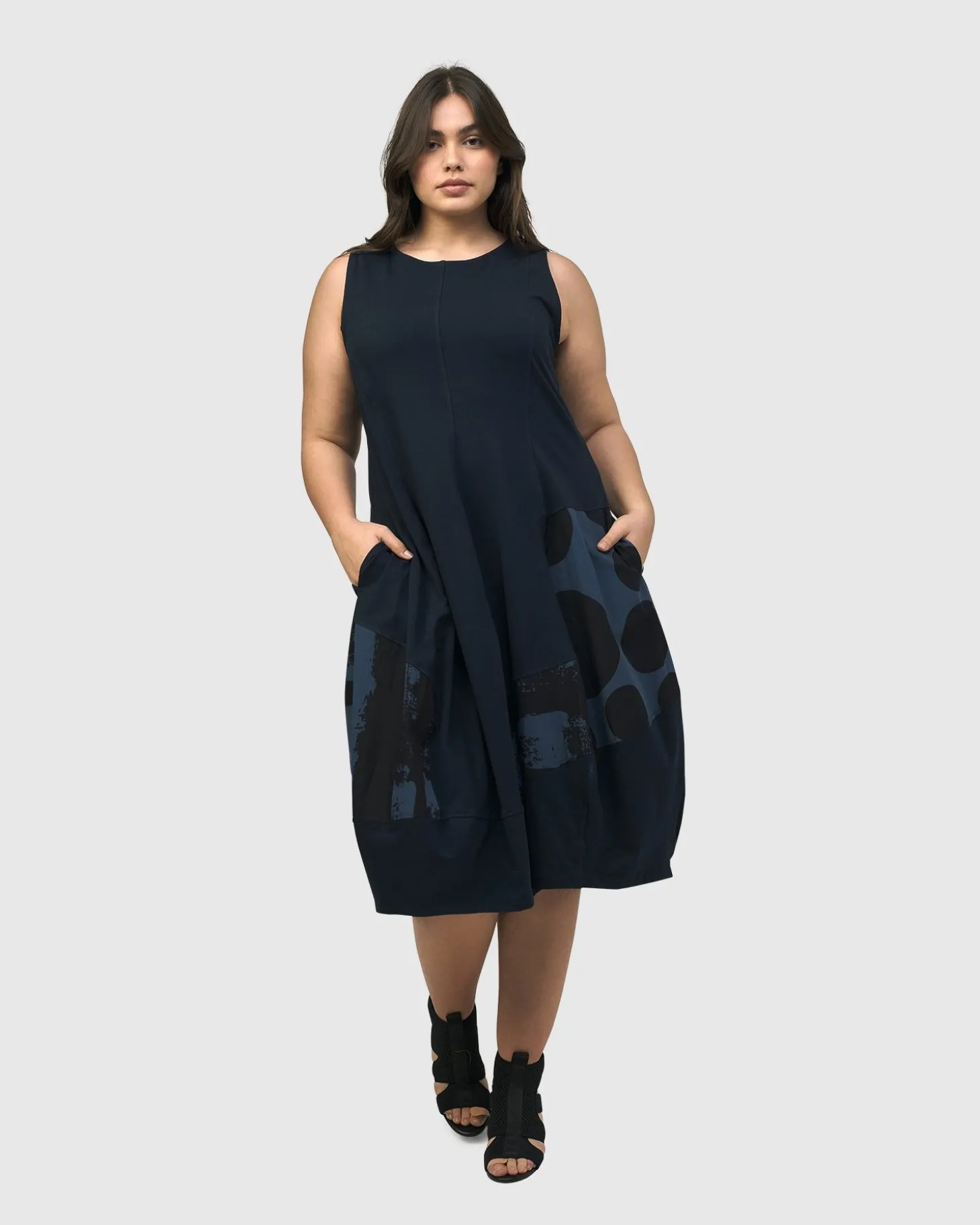 Women Alembika Urban Sleeveless Cocoon Dress, Navy