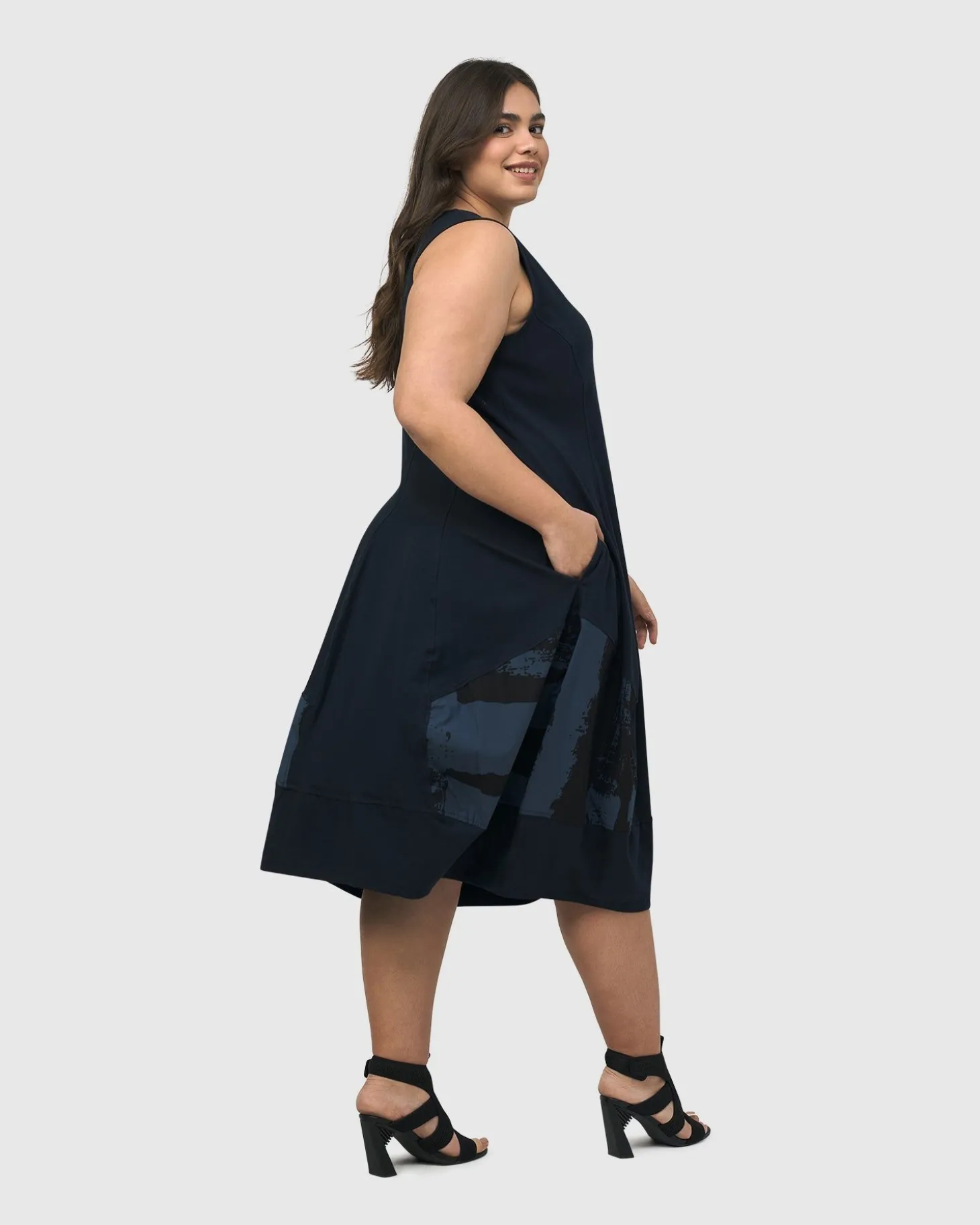 Women Alembika Urban Sleeveless Cocoon Dress, Navy