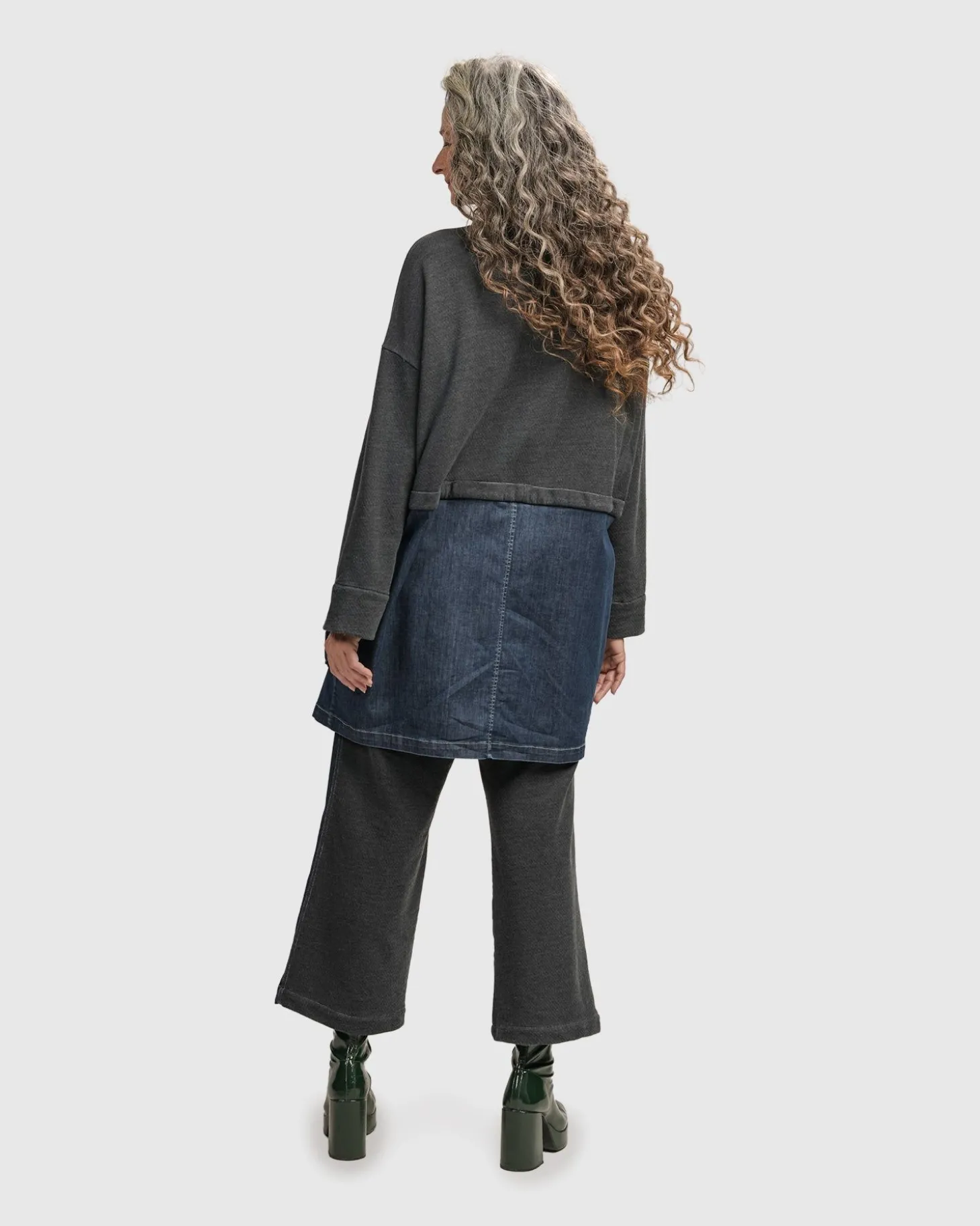Women Alembika Urban Strut Boxy Coat, Denim