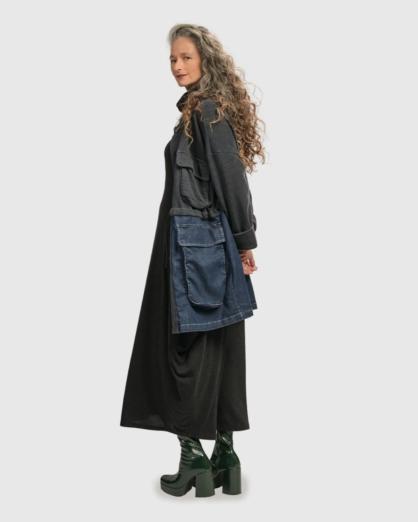 Women Alembika Urban Strut Boxy Coat, Denim